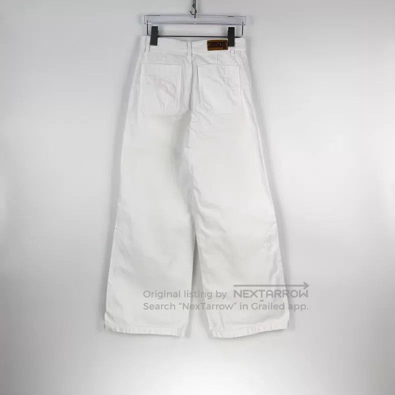 Dior Dior White leather label denim cotton trousers Size 24" / US 00 / IT 34 - 4 Thumbnail