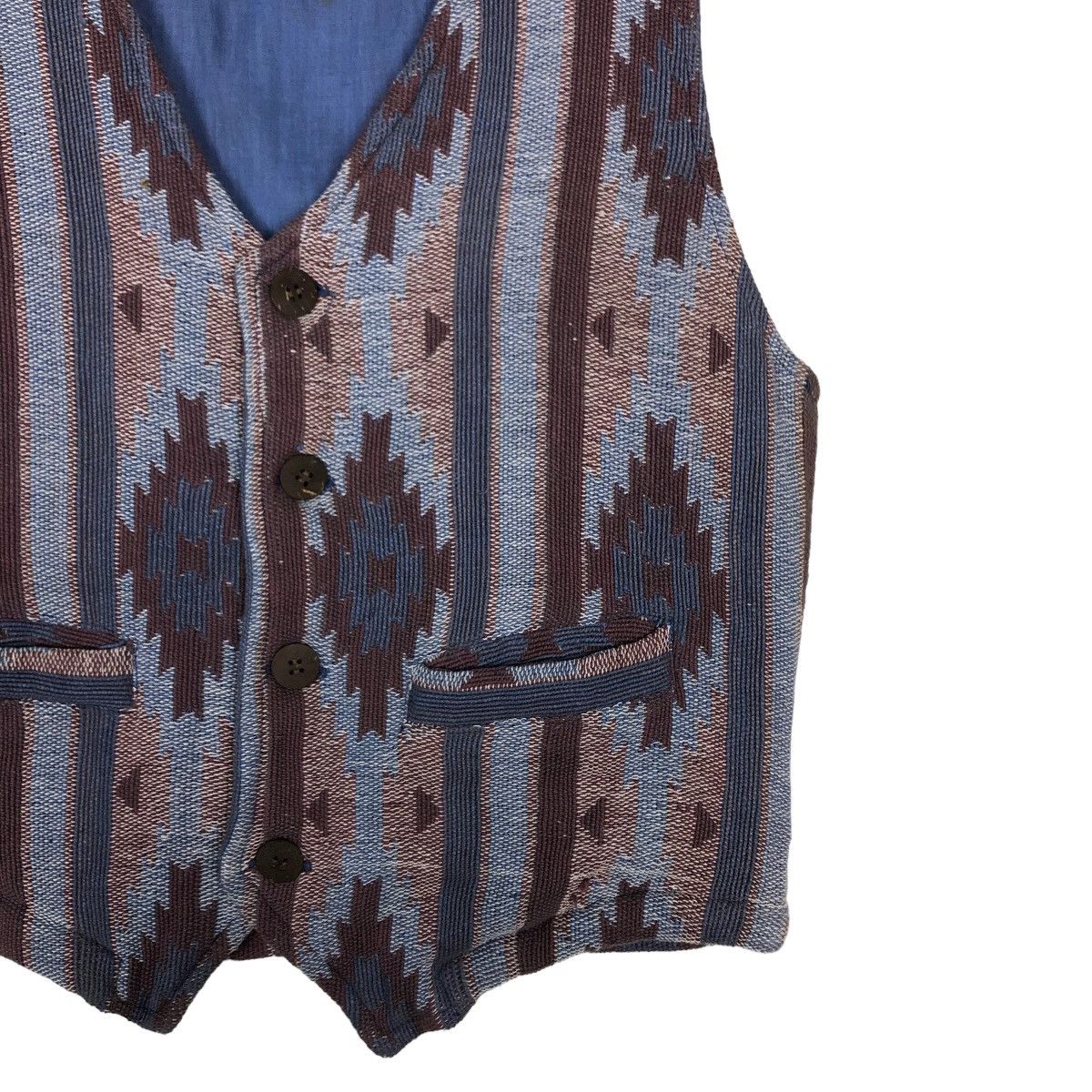 Japanese Brand 🔥90’s Vintage Vest Navajo Aztec Chimayo Jungle Storm Size US M / EU 48-50 / 2 - 5 Thumbnail