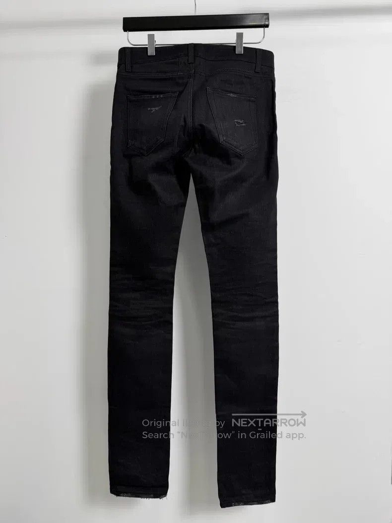 Saint Laurent Paris Saint Laurent Paris Black distressed denim jeans Size US 29 - 2 Thumbnail