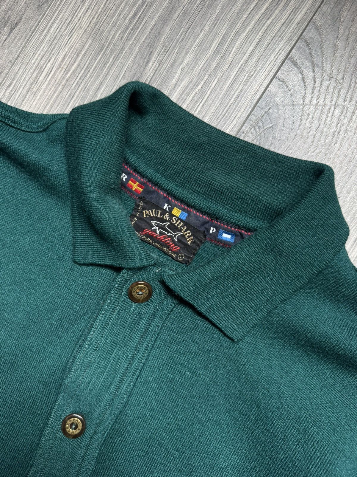 Paul & Shark Vintage Paul & Shark Wool Mint Green Sweater L Size US L / EU 52-54 / 3 - 7 Thumbnail