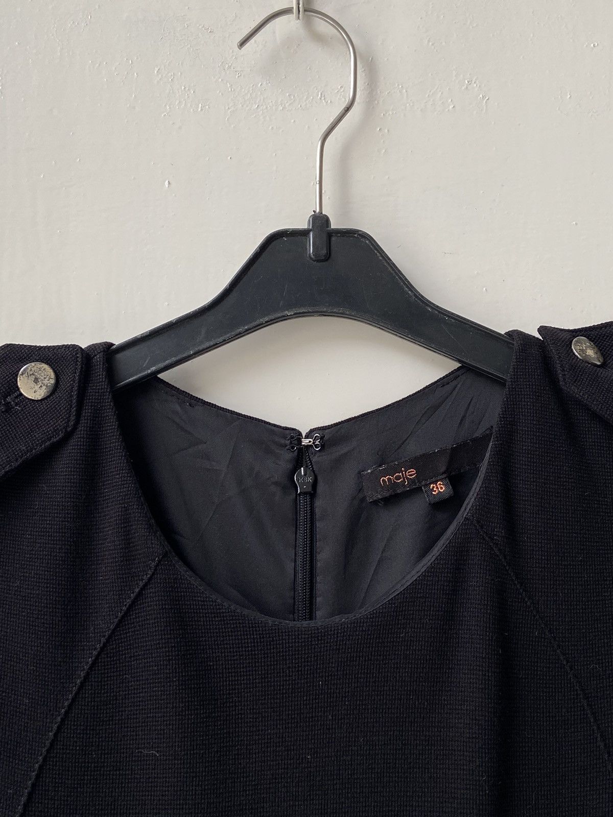 MAJE Black Midi Dress