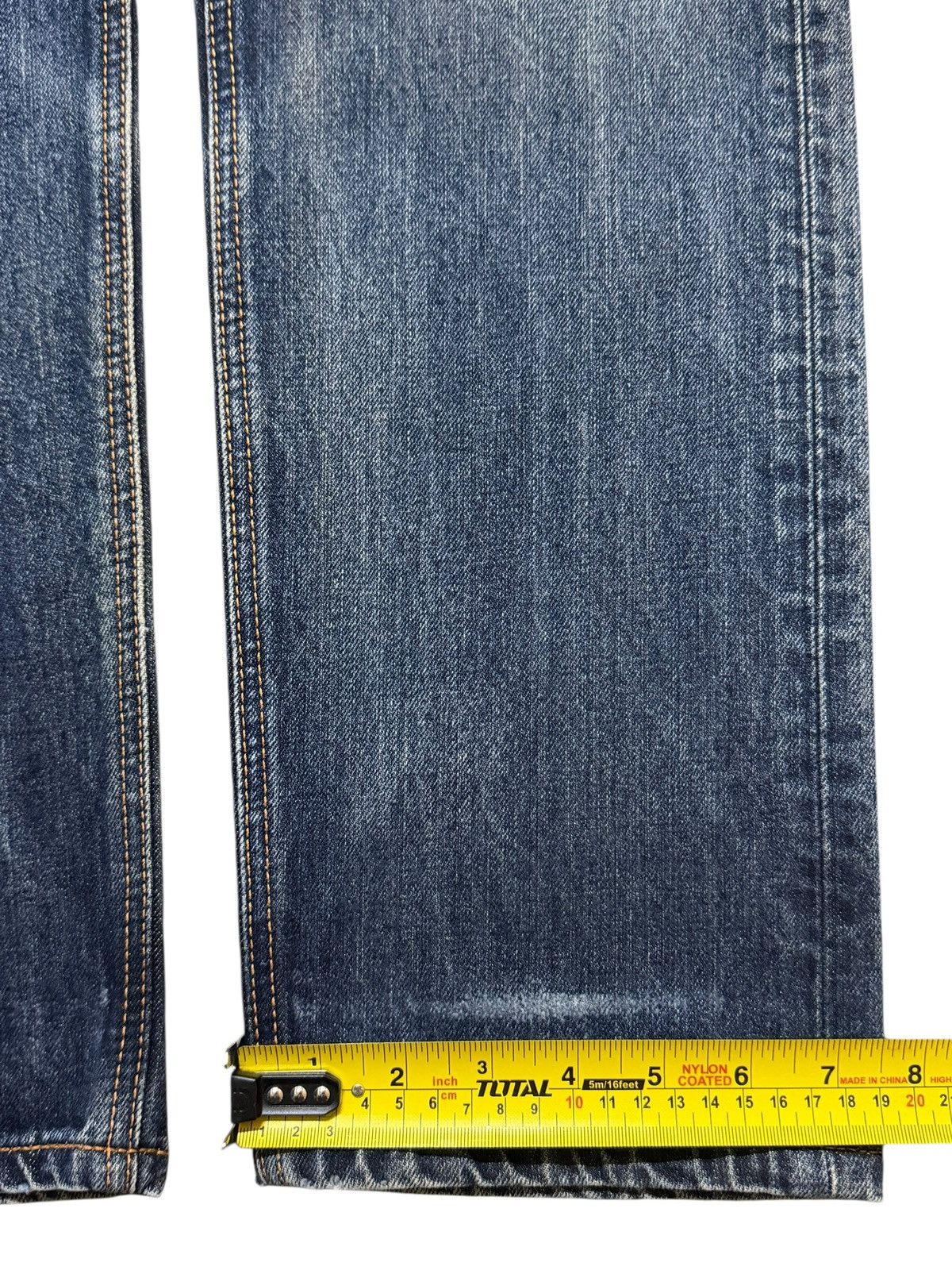 Edwin Vintage 90s Edwin XV Blue Faded Wash Whiskers Distressed Size US 32 / EU 48 - 15 Thumbnail