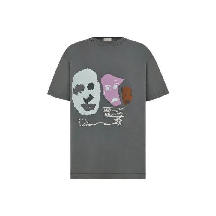 Dior Dior Homme Grey Sweet Talkin' Boy Rose Print T-Shirt