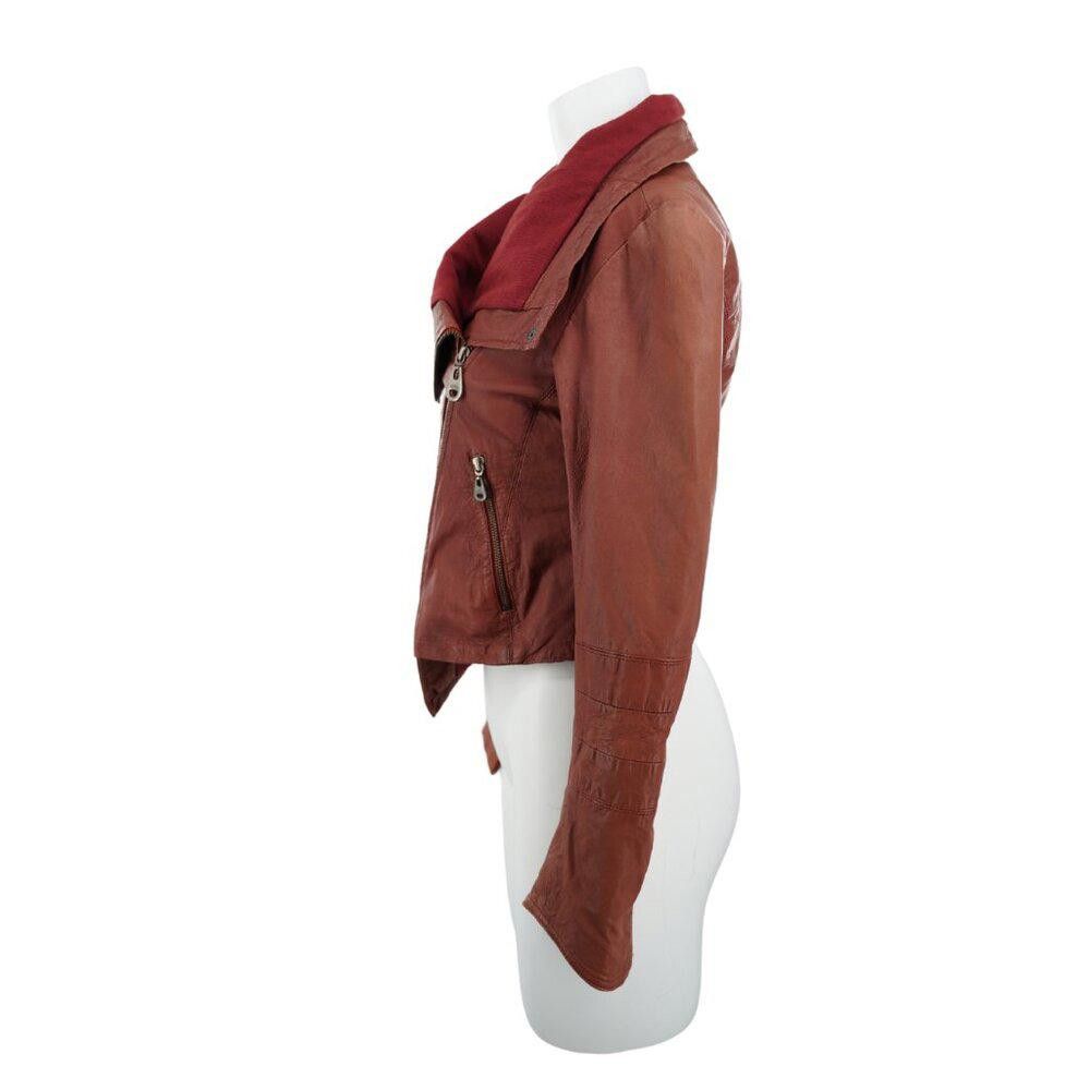 URBAN RESEARCH DOORS Doma Leather Asymmetrical Biker Moto Jacket Size 0 Size XS / US 0-2 / IT 36-38 - 6 Thumbnail