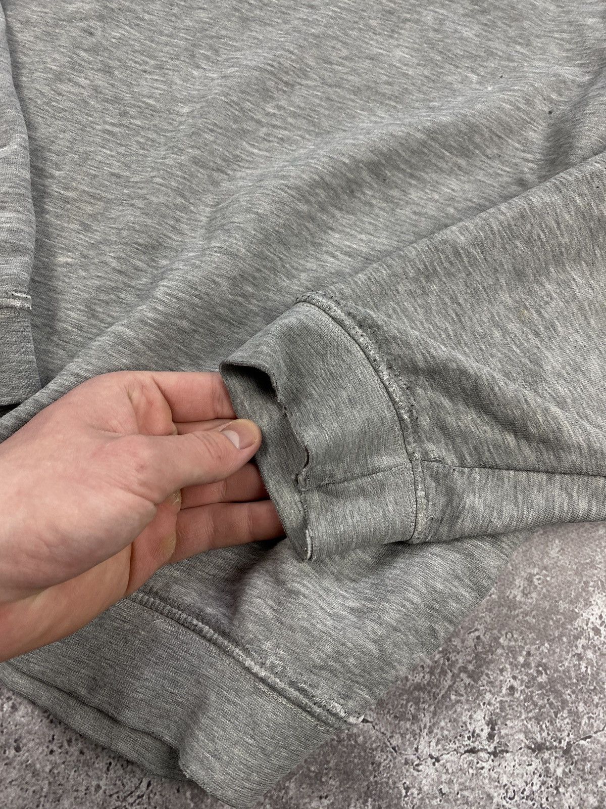Nike × Vintage Vintage Nike Y2K baggy distressed boxy sweatshirt light grey Size US L / EU 52-54 / 3 - 8 Thumbnail