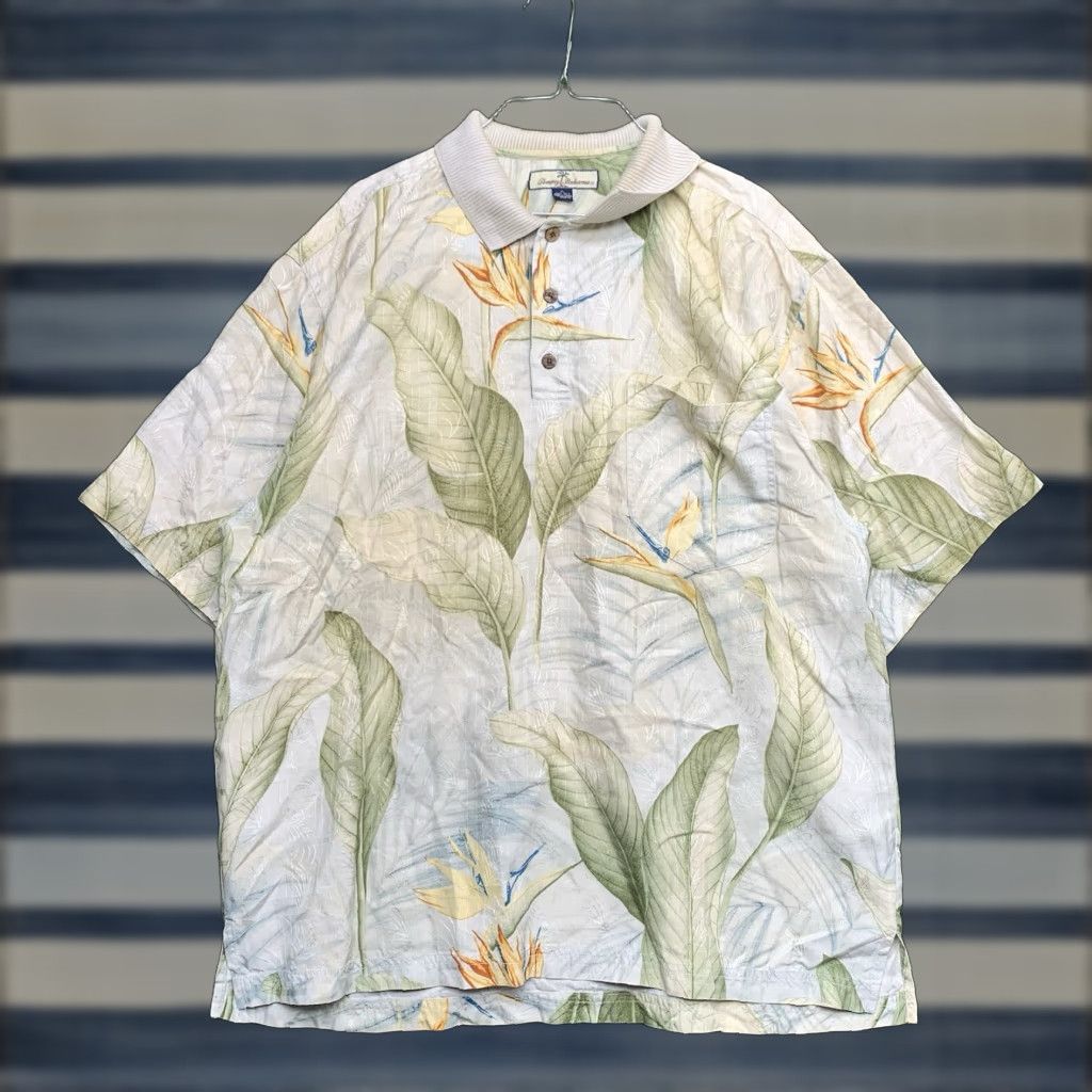 Tommy Bahama Tommy Bahama Island Zone Polo Shirt Mens XL Floral Hawaiian Golf Silk Size US XL / EU 56 / 4 - 1 Thumbnail