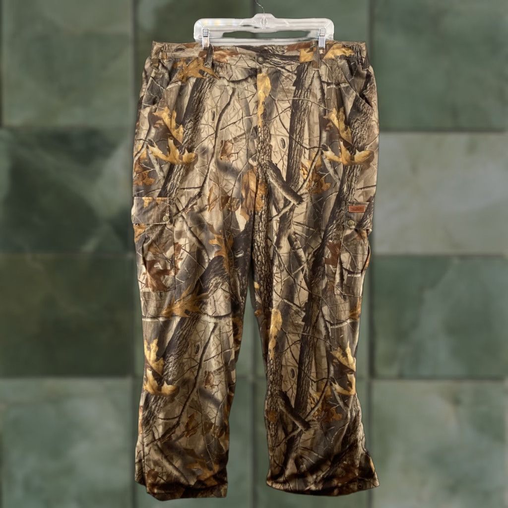 AMO Camo Woolrich Pants Mens XXL Camo Lined Hunting Outdoor Regular Straight 31 in Inseam Multicolor Polyester Blend Cargo Theme Hunting Men Size US 39 - 1 Thumbnail