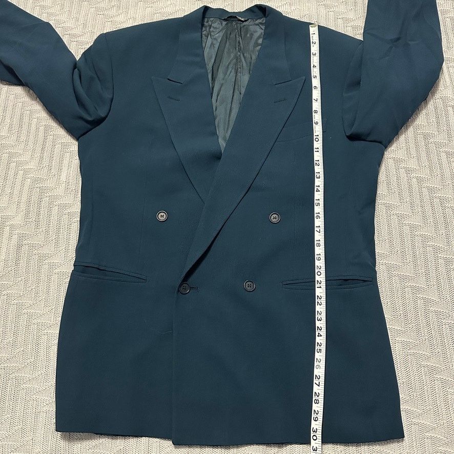 Zanella Zanella navy double breasted blazer size 40R Size 40R - 8 Thumbnail