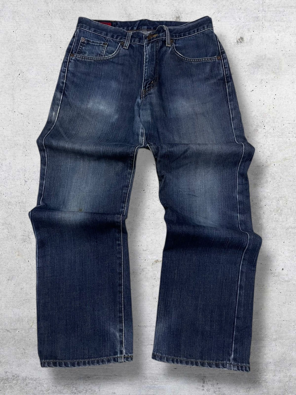 Edwin VINTAGE EDWIN 90S JAPAN OG DESIGNER RIPPED INDIGO RAW DENIM Size US 31 - 1 Thumbnail
