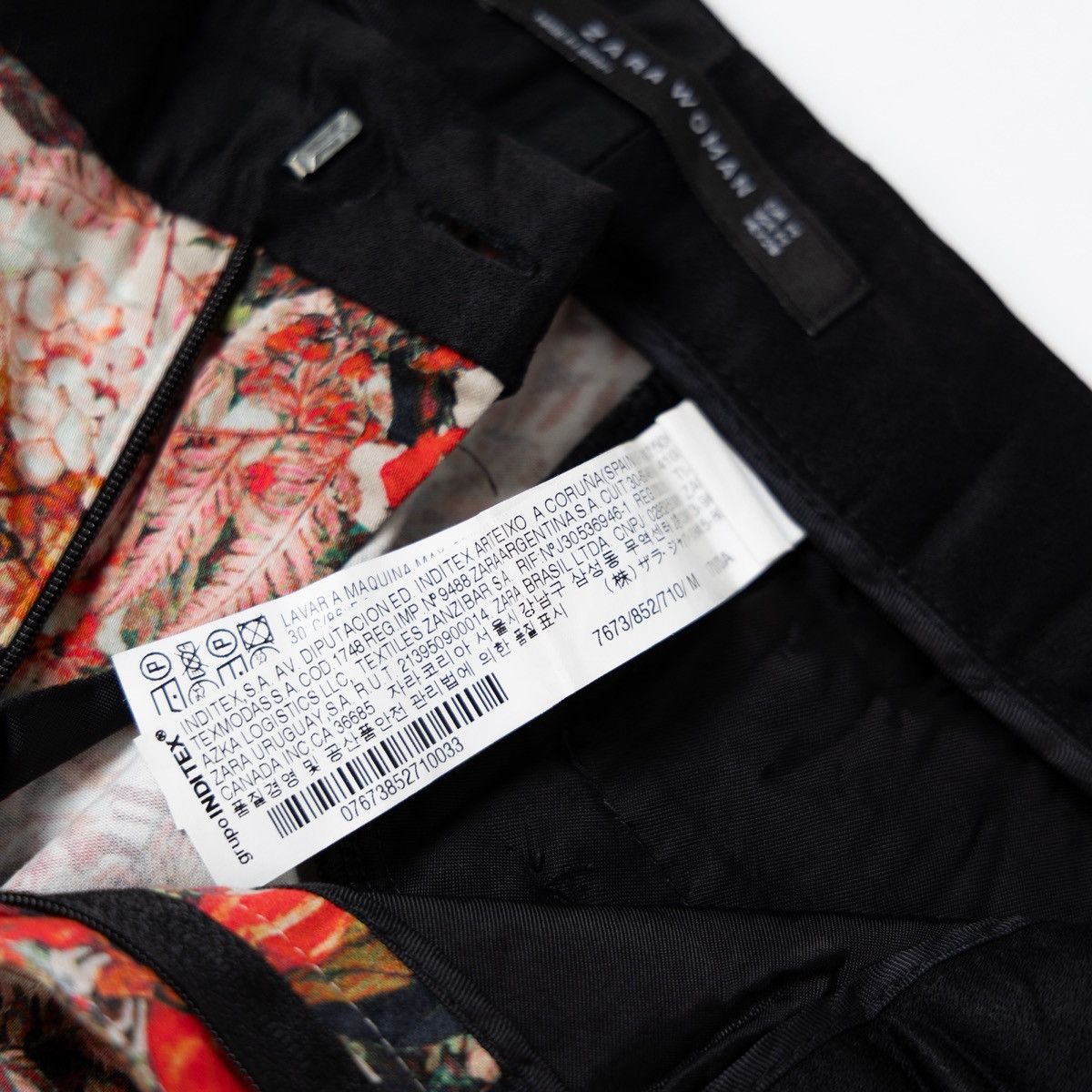 Zara Zara Womens Floral Trousers Multicolor Pants Pockets Casual Size 30" / US 8 / IT 44 - 6 Thumbnail
