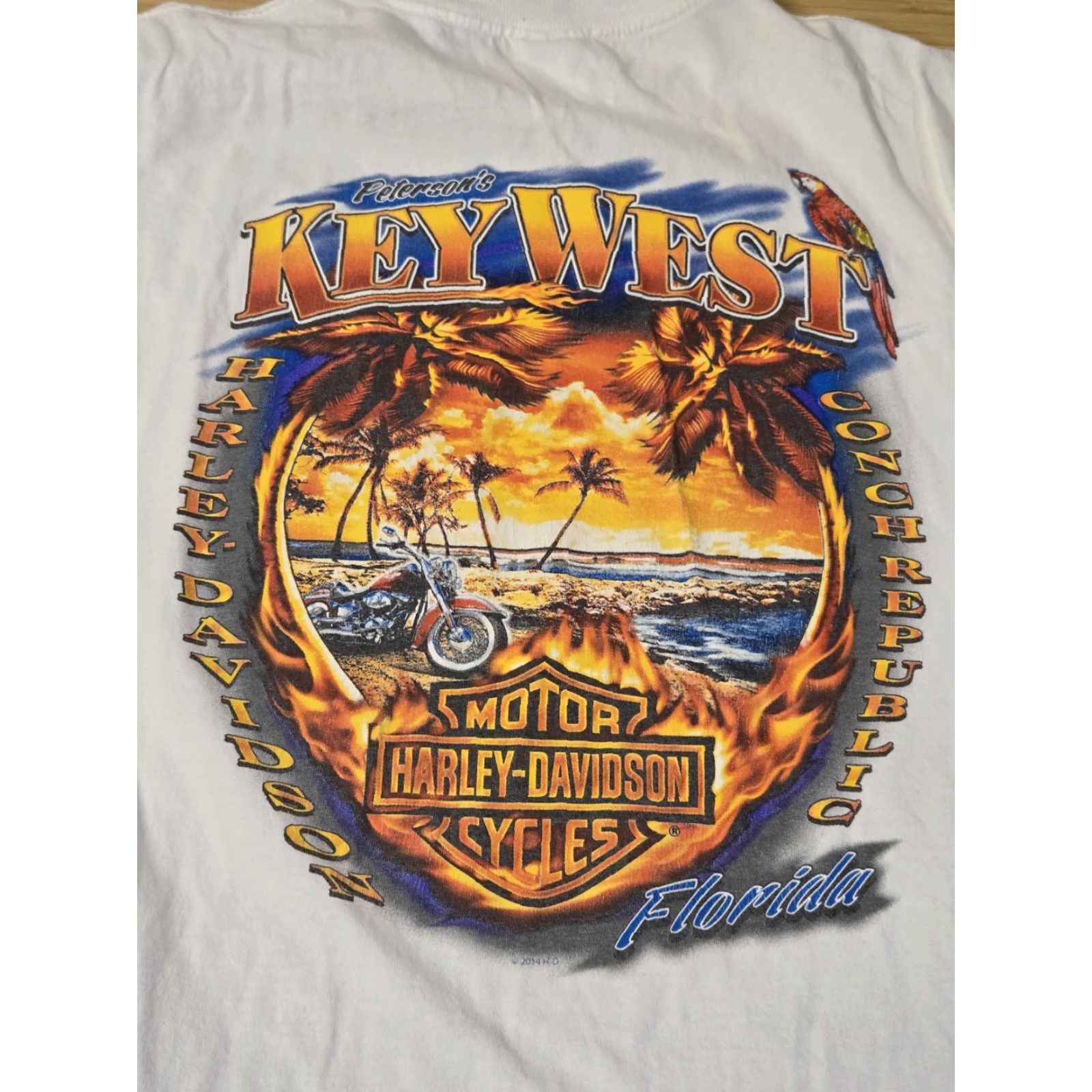Harley Davidson Harley-Davidson Shirt Mens Large Key West Florida Motorcycle Graphic 2014 Tee Size US M / EU 48-50 / 2 - 5 Thumbnail