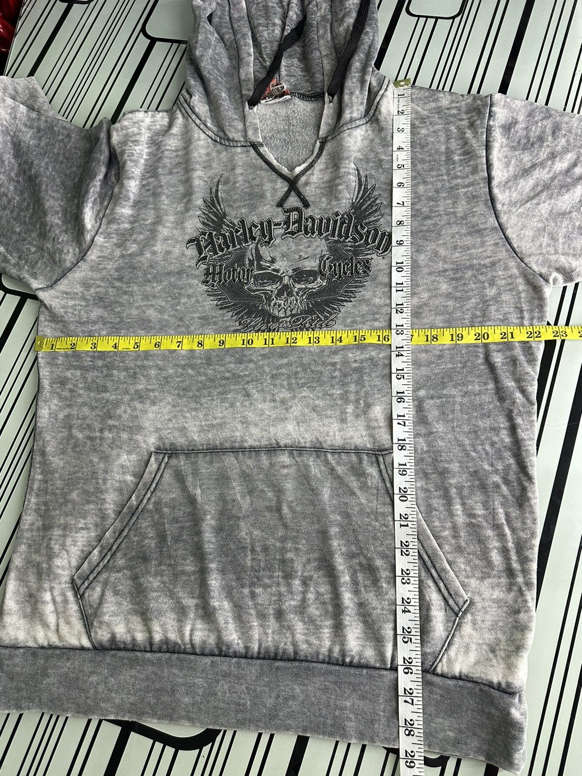 Harley Davidson × Vintage Vtg Harley-Davidson Print Skull Hoodie Sweatshirt Size US M / EU 48-50 / 2 - 11 Thumbnail