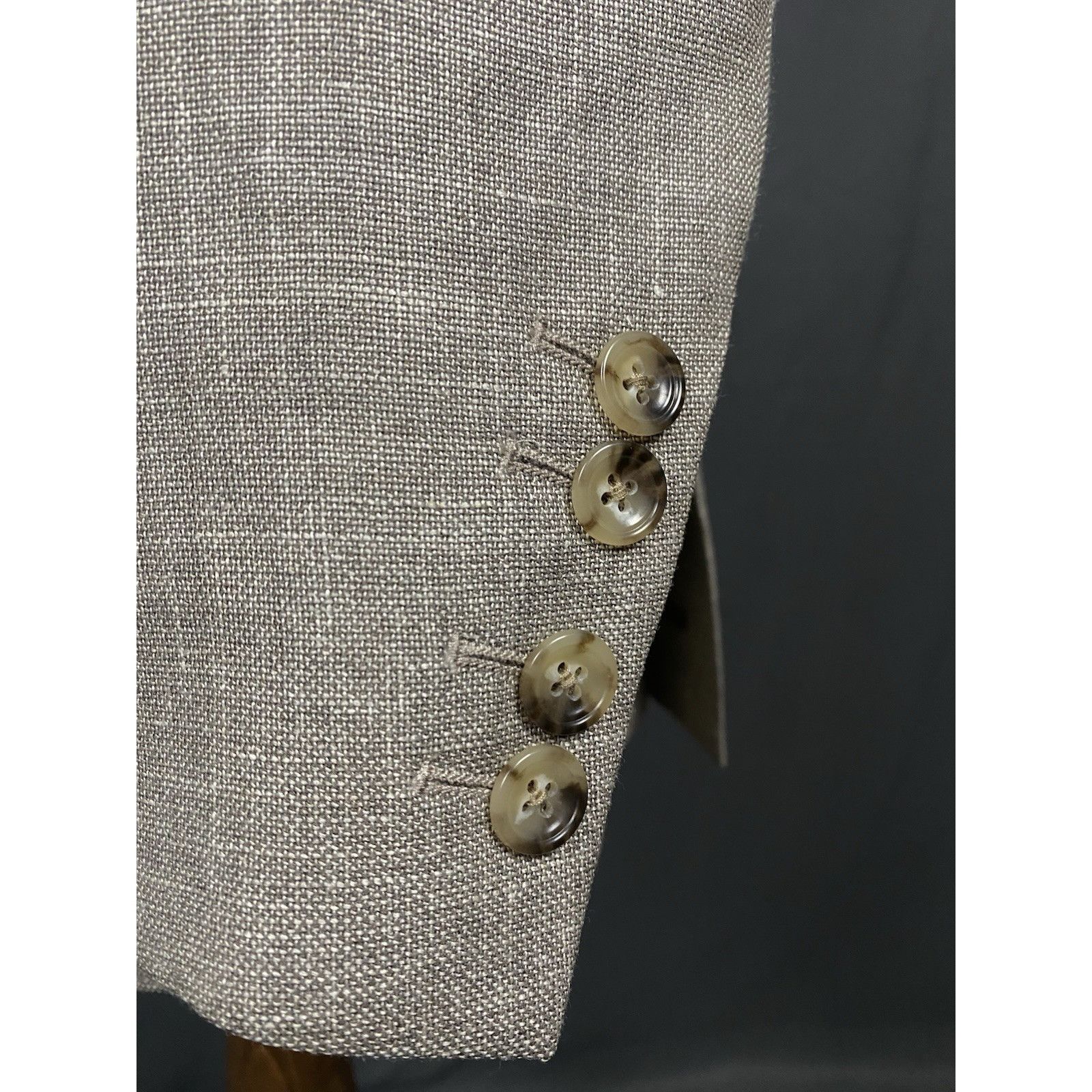Hackett NWT GREAT Hackett Saville Row Taupe Beige Wool Silk Blazer J Size 46R - 9 Thumbnail