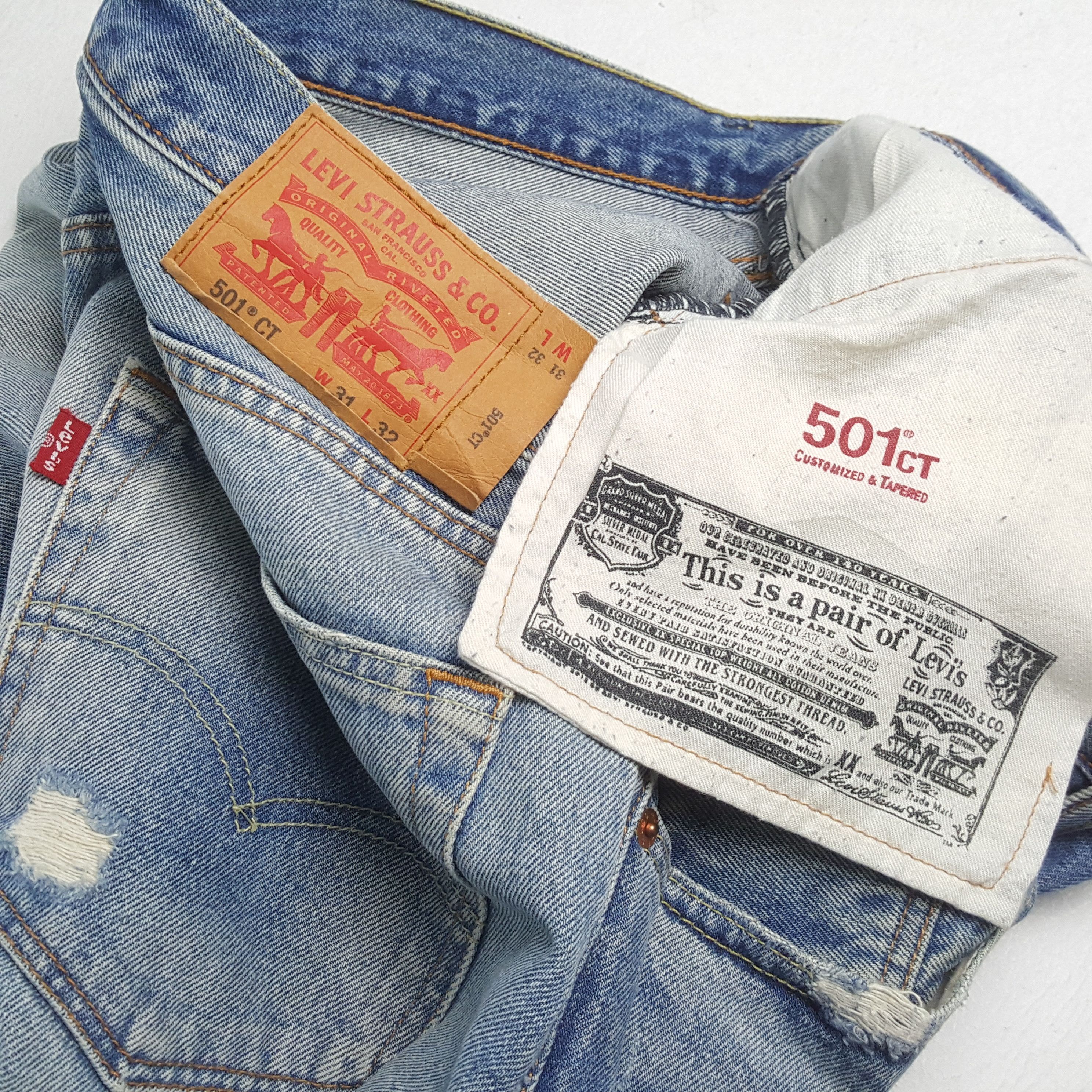 Levi's × Levi's Vintage Clothing × Vintage Vintage LEVI'S 501 Kurt Cobain Distressed Style Jeans Size US 32 / EU 48 - 14 Thumbnail