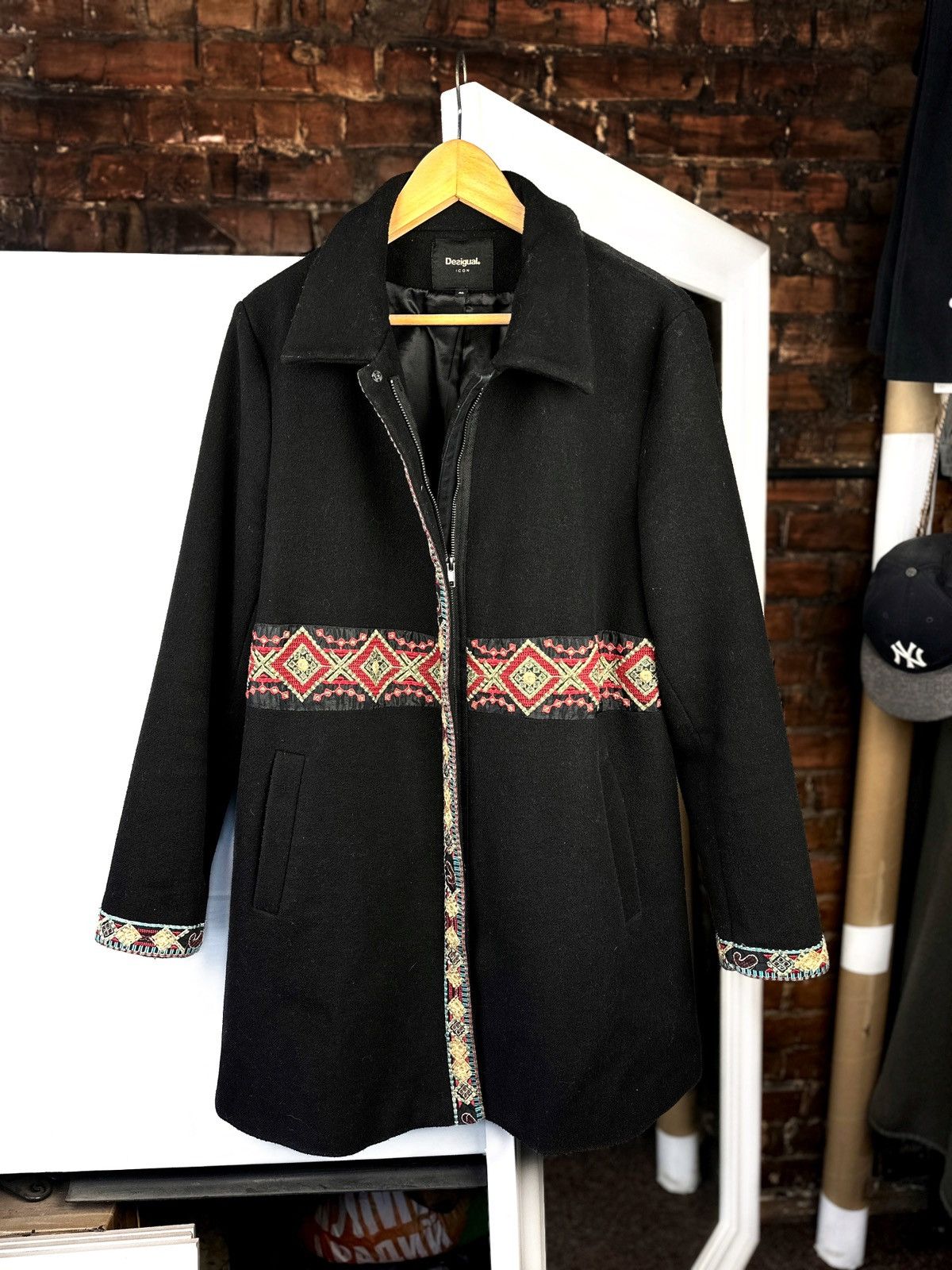 Desigual Desigual ElisabethCoat Wool Full Zip Jacket RRP - 360$ Size L / US 10 / IT 46 - 8 Thumbnail