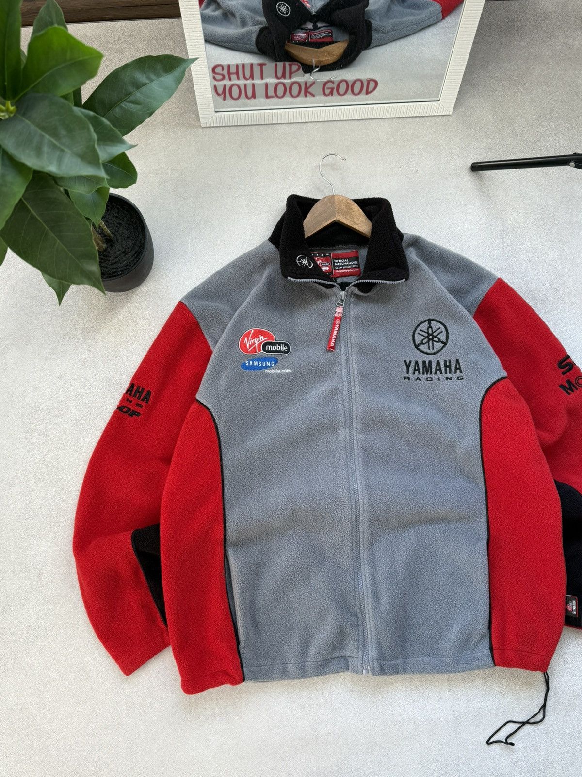 Yamaha YAMAHA VINTAGE RACING FLEECE FUL ZIP MOTORED MEN’S JACKET Size US XL / EU 56 / 4 - 3 Thumbnail