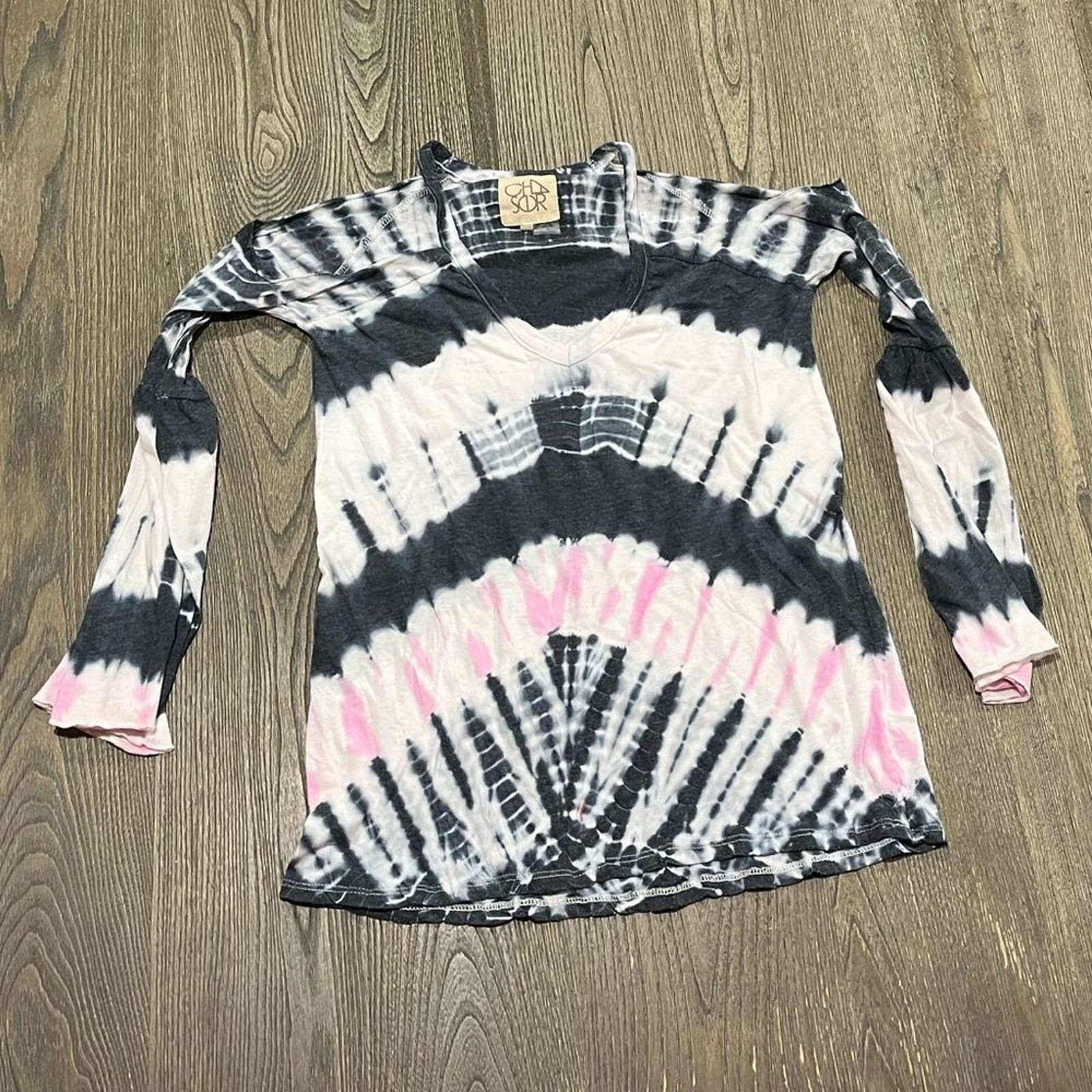 Chaser Brand Chaser Tee Long Sleeve Tie Dye Scoop Neck Lightweight Small Size S / US 4 / IT 40 - 1 Thumbnail