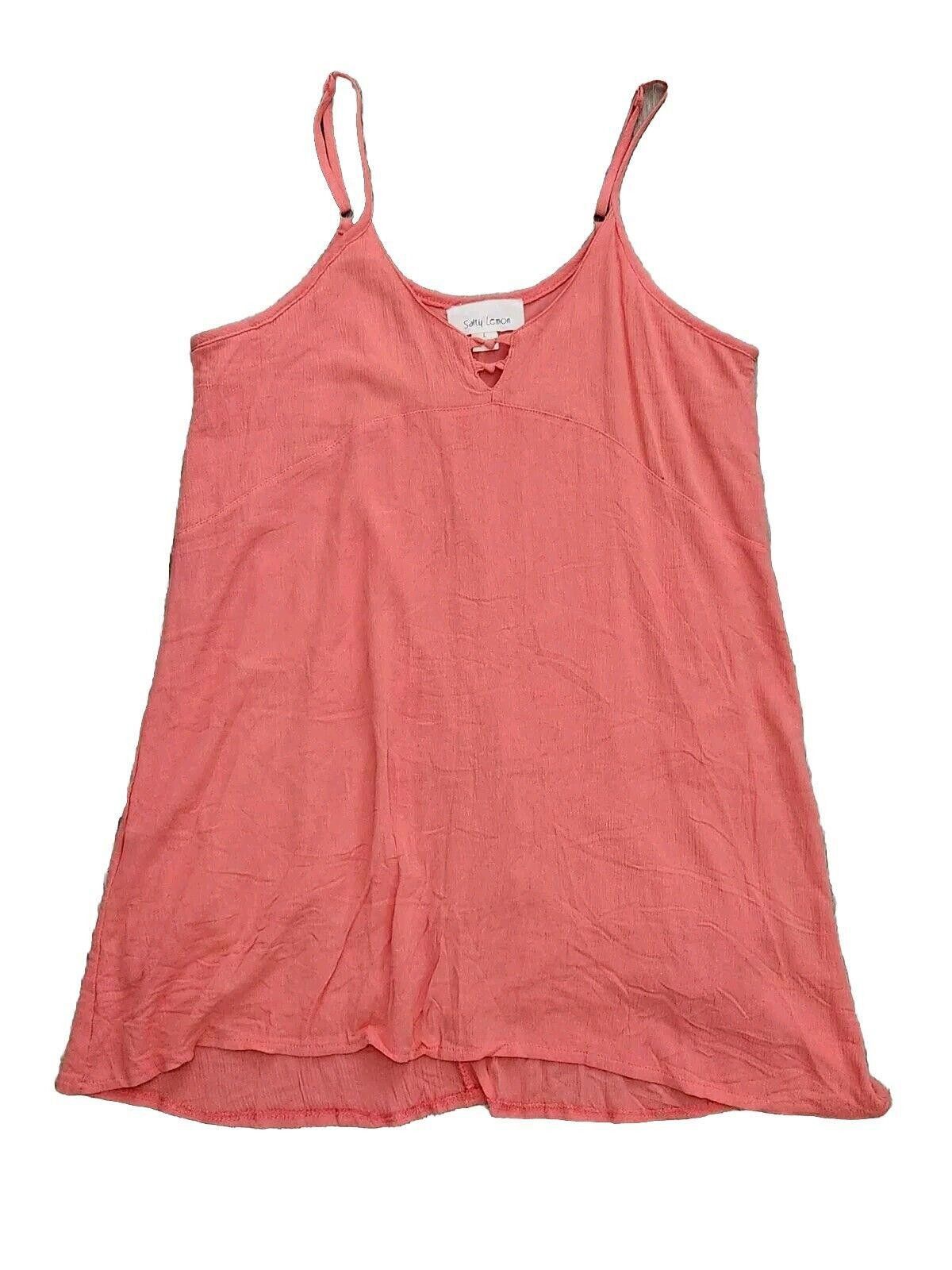 Designer Anthropoligie Salty Lemon Tunic Long Coral Pink Summer Large Size L / US 10 / IT 46 - 1 Thumbnail
