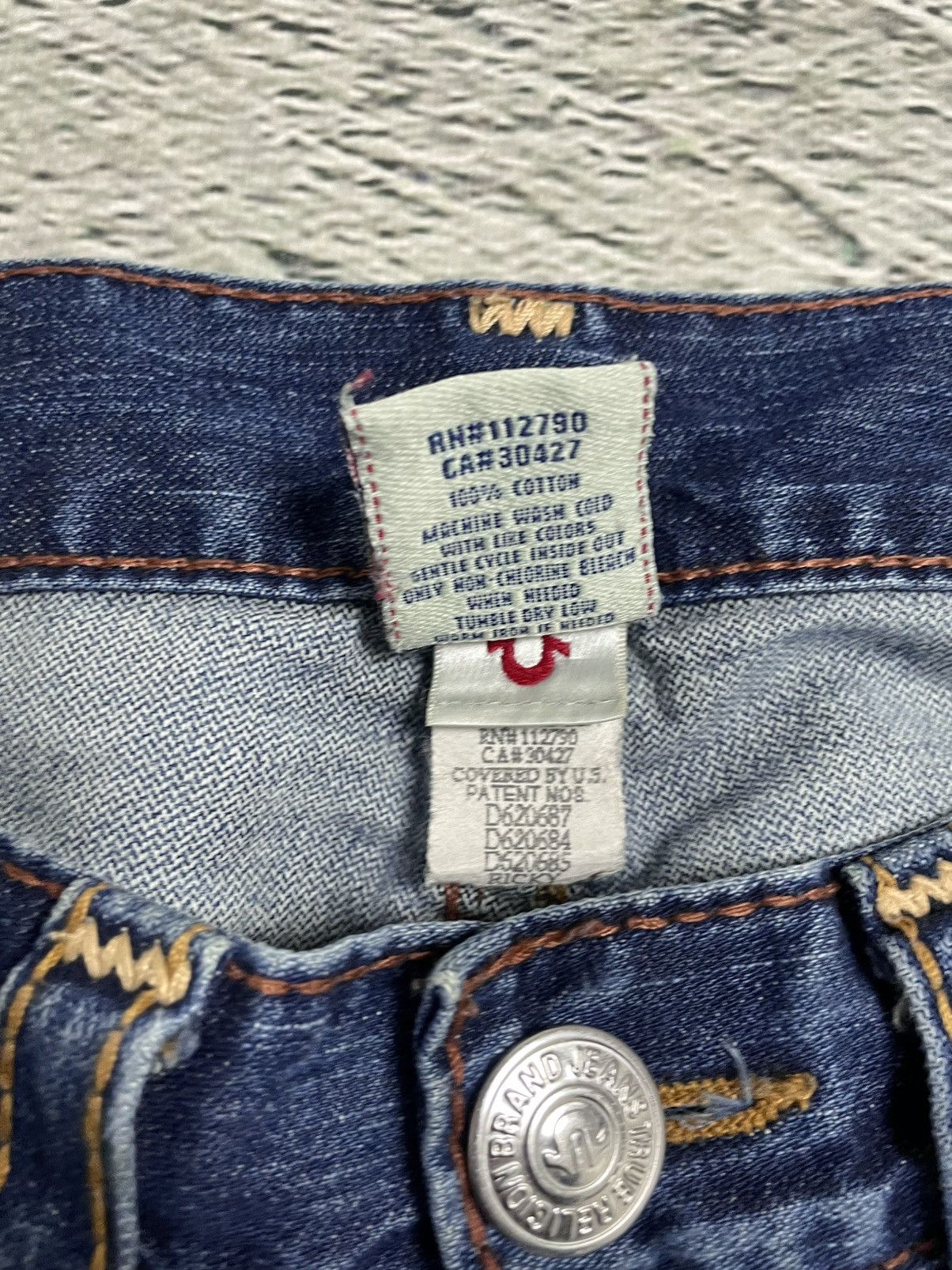 True Religion True Religion vintage blue jeans brown stitching Ricky QT Size US 31 - 7 Thumbnail