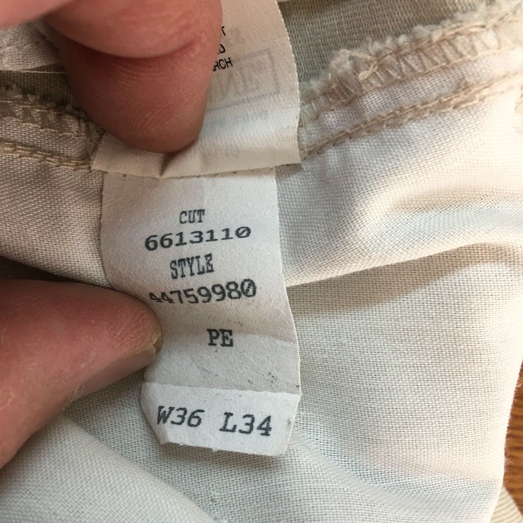 Savane Savane Men's White No Wrinkle Chino Dress Pants 36X34 Straight Leg Regular Fit Casual Size US 36 / EU 52 - 7 Thumbnail