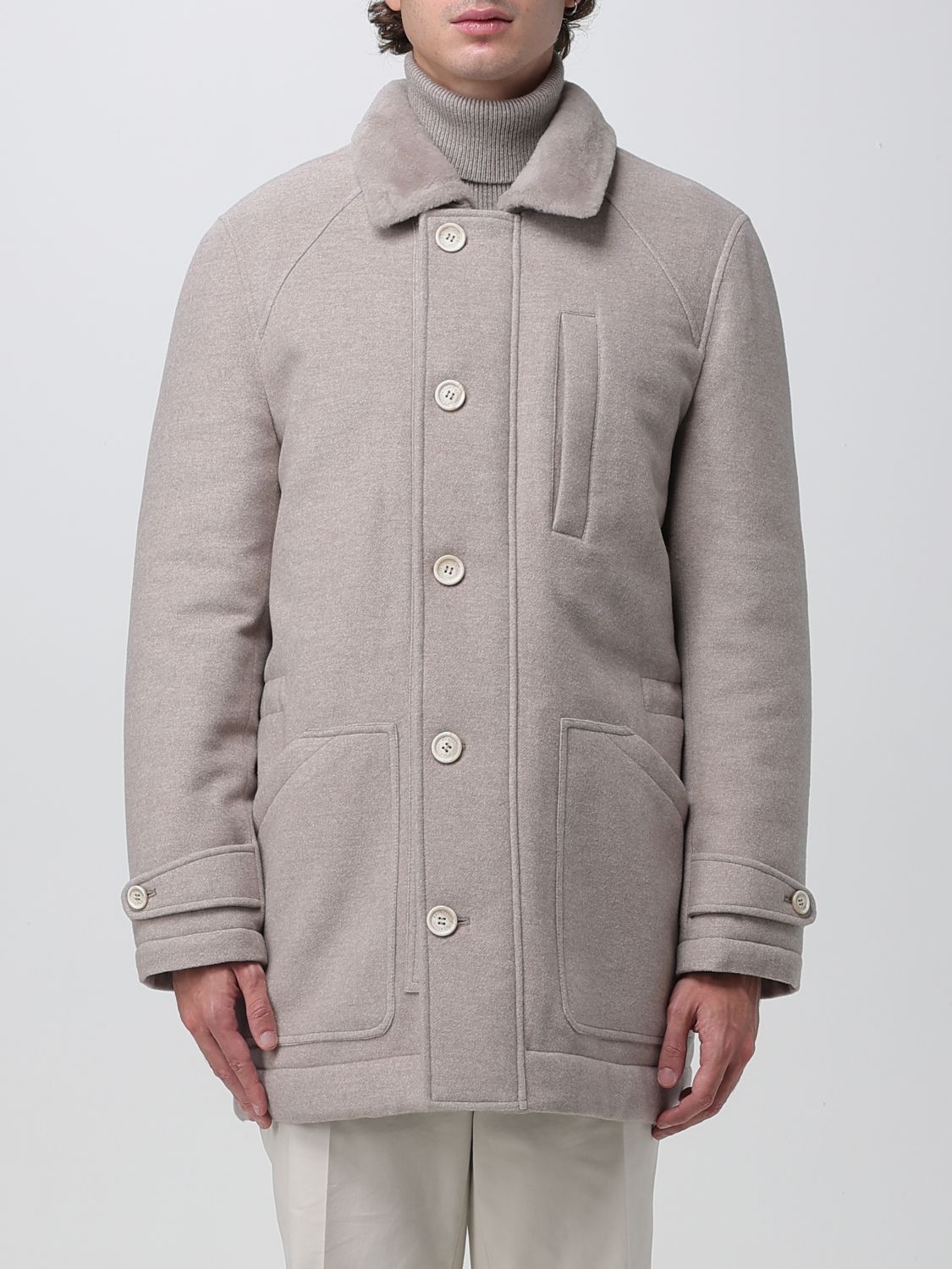 Brunello Cucinelli Brunello Cucinelli Jacket Men Beige Size US XXL / EU 58 / 5 - 1 Thumbnail