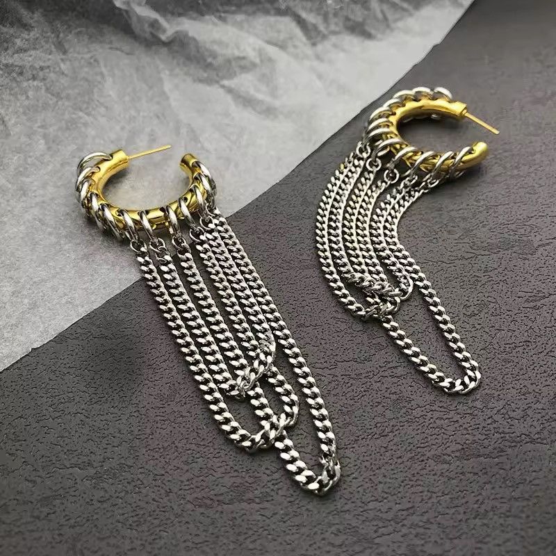 Jewelry Exaggerated Long Tassel Earrings Size ONE SIZE - 2 Thumbnail