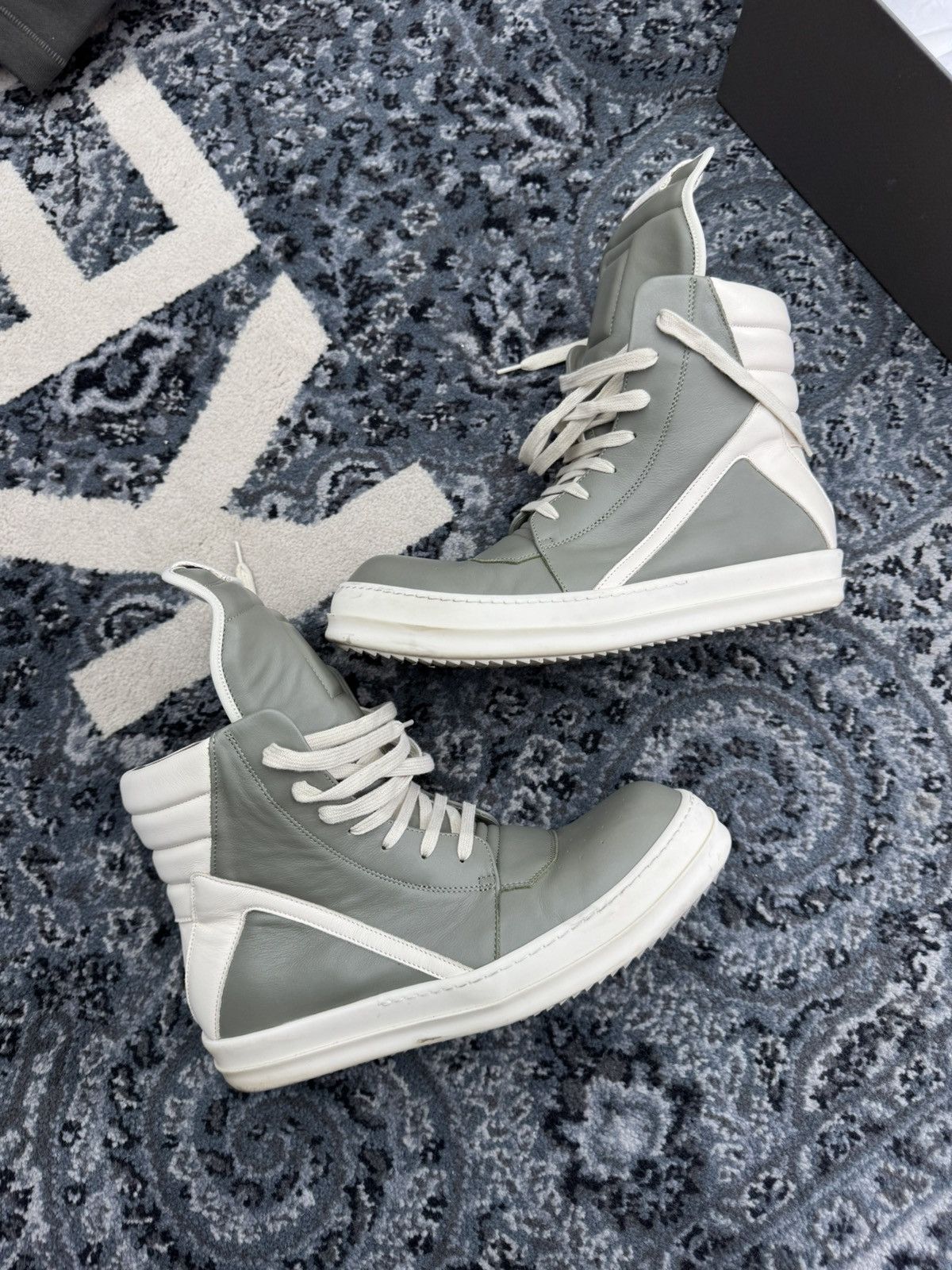 Rick Owens Rick owens geobasket olive green Size US 10 / EU 43 - 1 Thumbnail