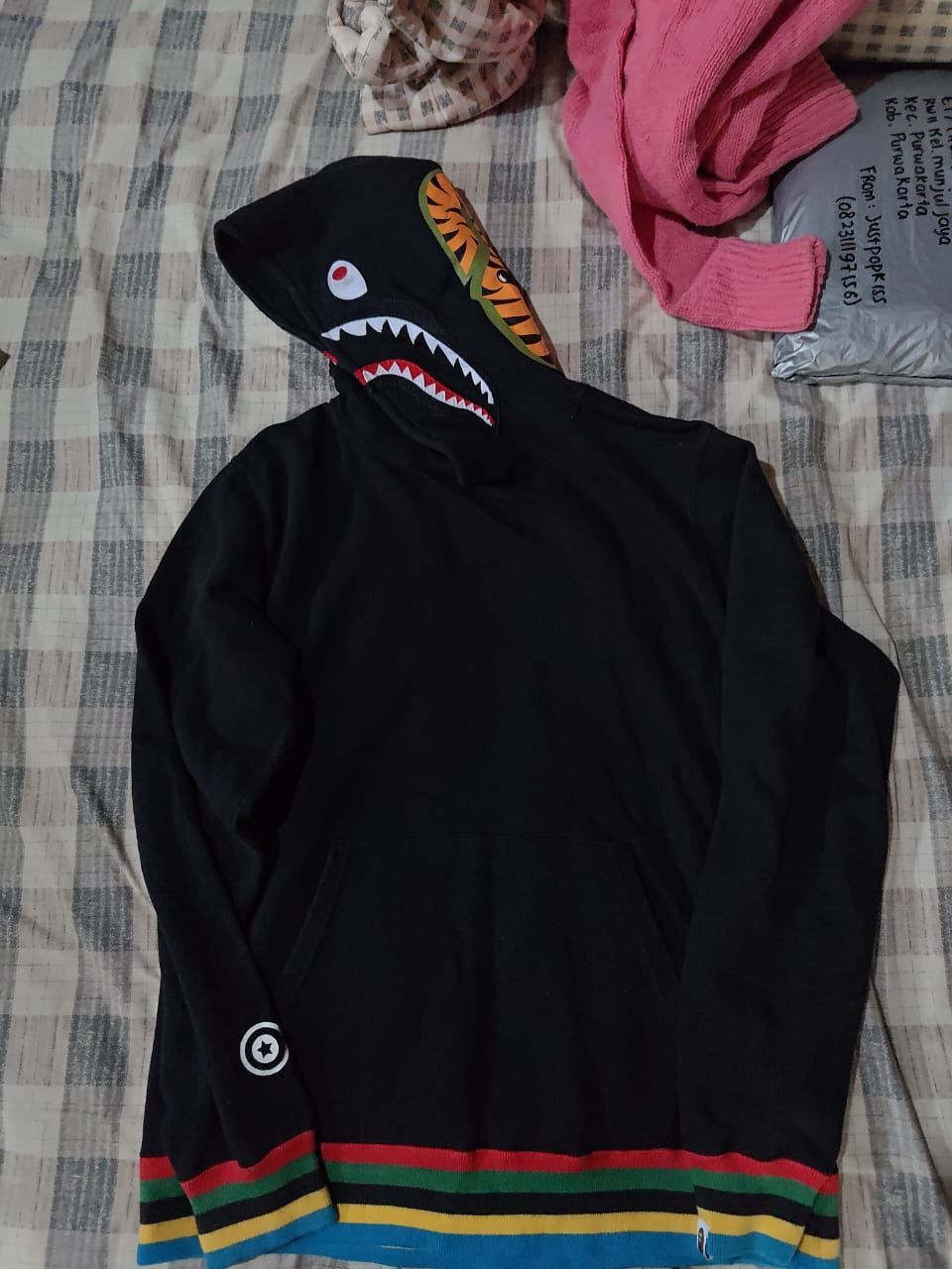 Bape Line Rib Shark Pullover Hoodie Size US L / EU 52-54 / 3 - 1 Thumbnail