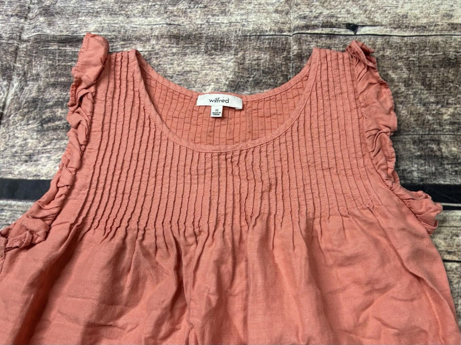 Other Aritzia Wilfred Top Womens XS Sleeveless Ruffle Linen Size XS / US 0-2 / IT 36-38 - 4 Thumbnail