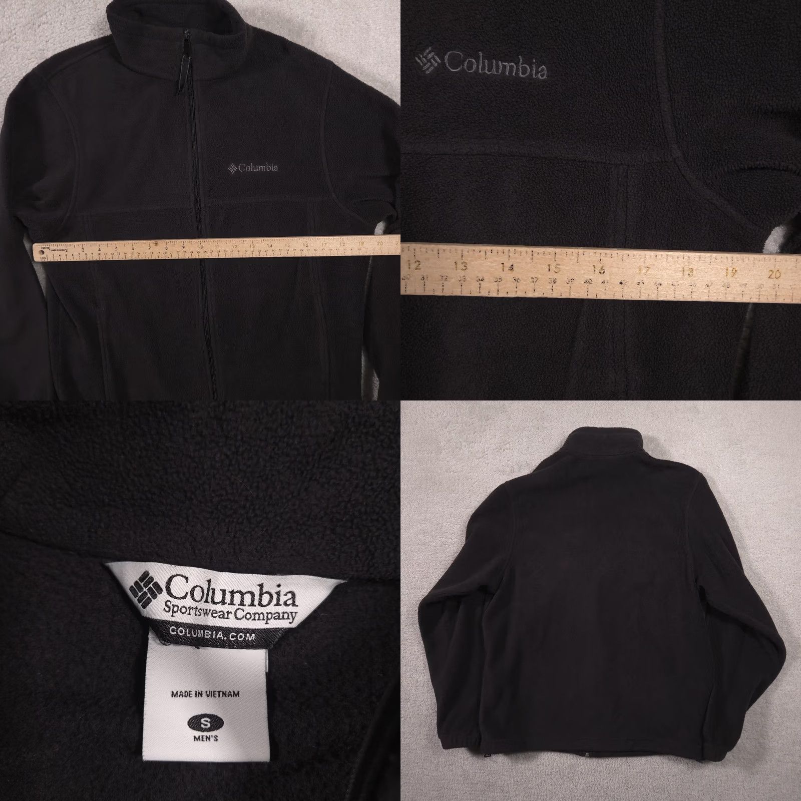 Vintage Columbia Fleece Jacket Mens Small Black Full Zip Stand Collar Pockets Outdoor Size US S / EU 44-46 / 1 - 8 Thumbnail