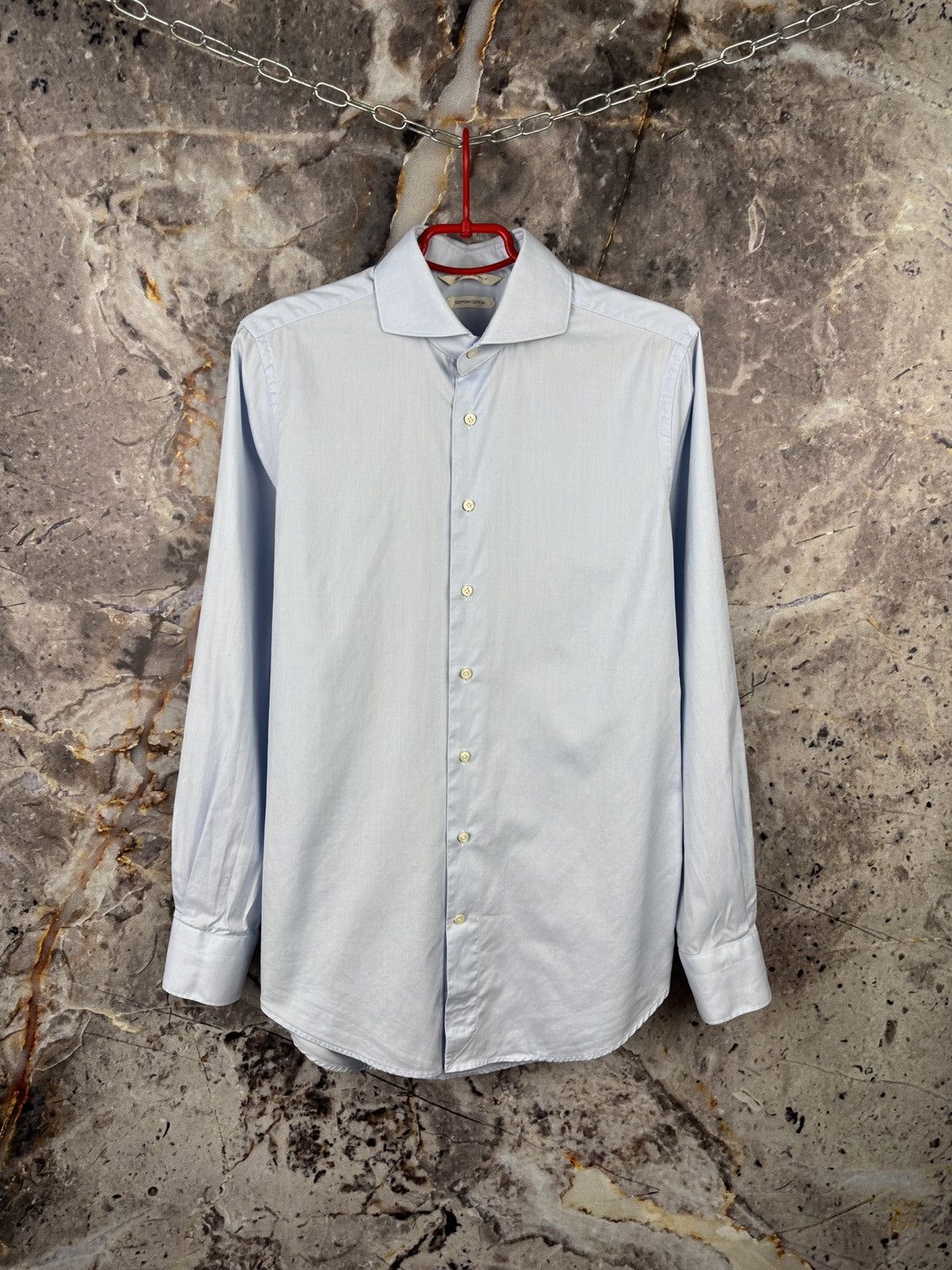 Suitsupply Suitsupply Light Blue Dress Shirt Men Button Up Size US M / EU 48-50 / 2 - 1 Thumbnail