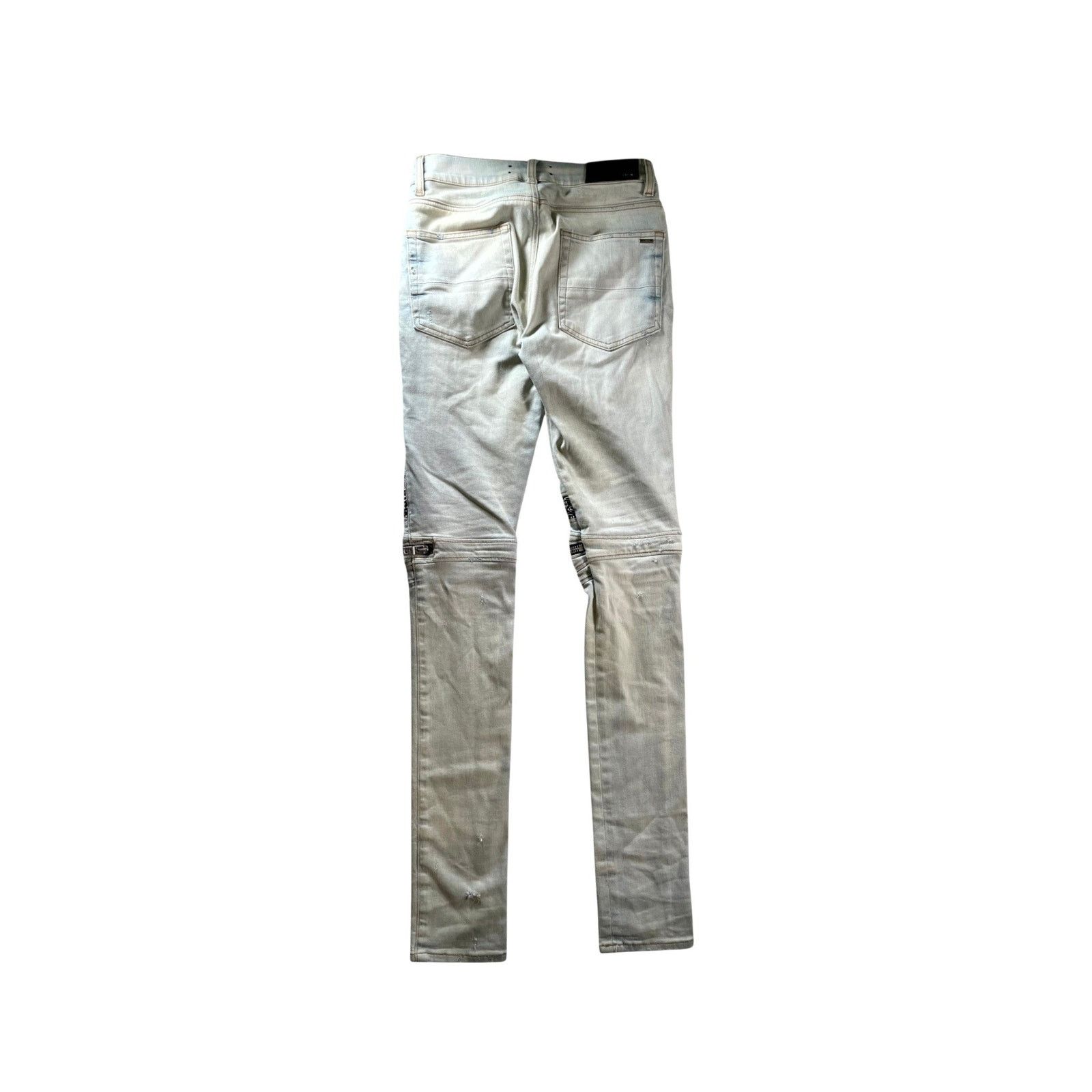 Amiri Amiri Paisley Patch Stone Wash & Black Jeans Size US 29 - 2 Thumbnail