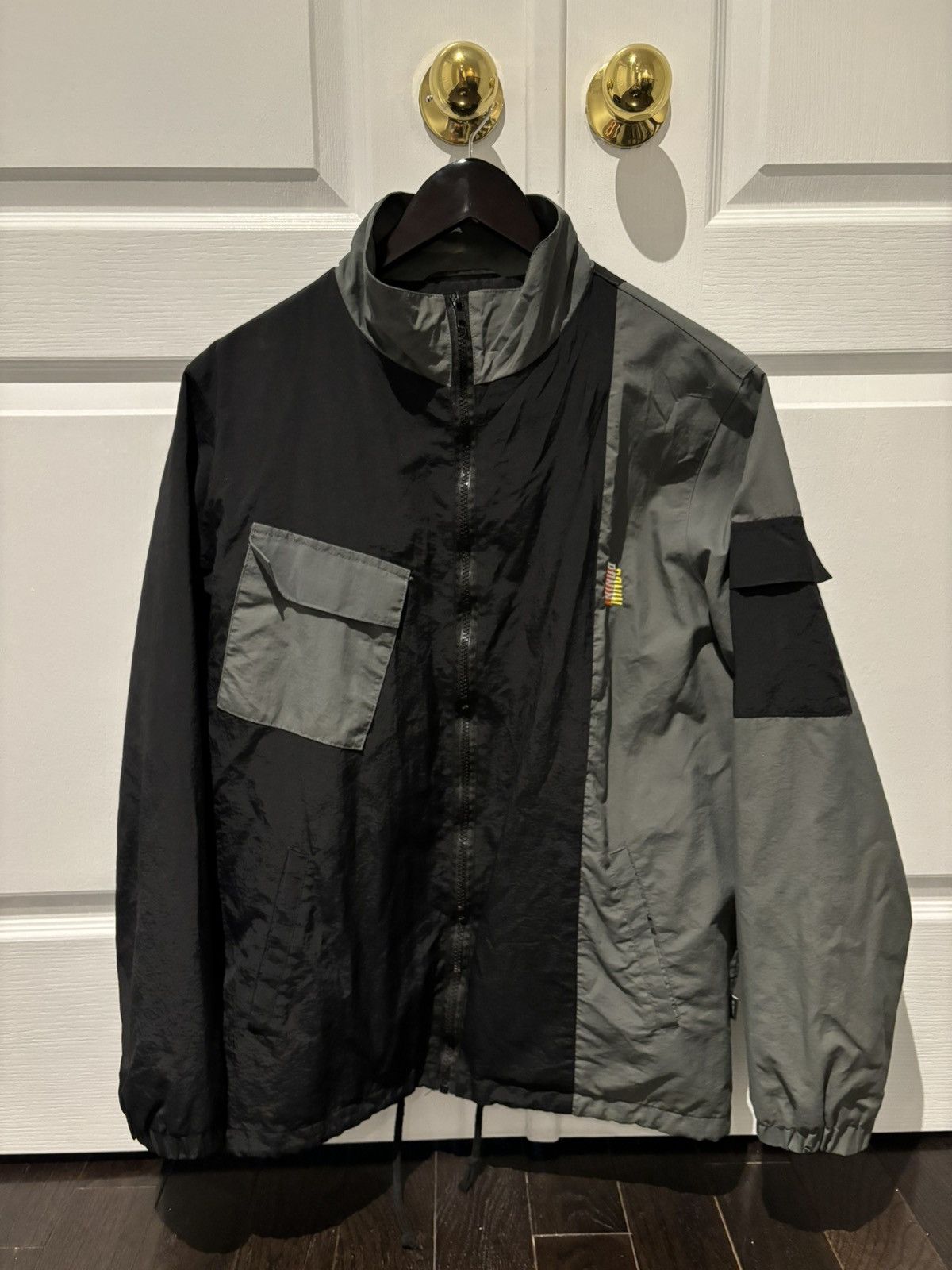 image of Ronin Division Track Jacket in Black/Grey, Men's (Size Medium)