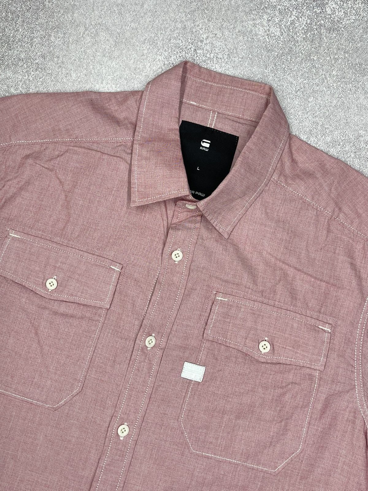 G-Star Mens G-Star Raw Landoh Shirt Pink Size L Size US L / EU 52-54 / 3 - 4 Thumbnail