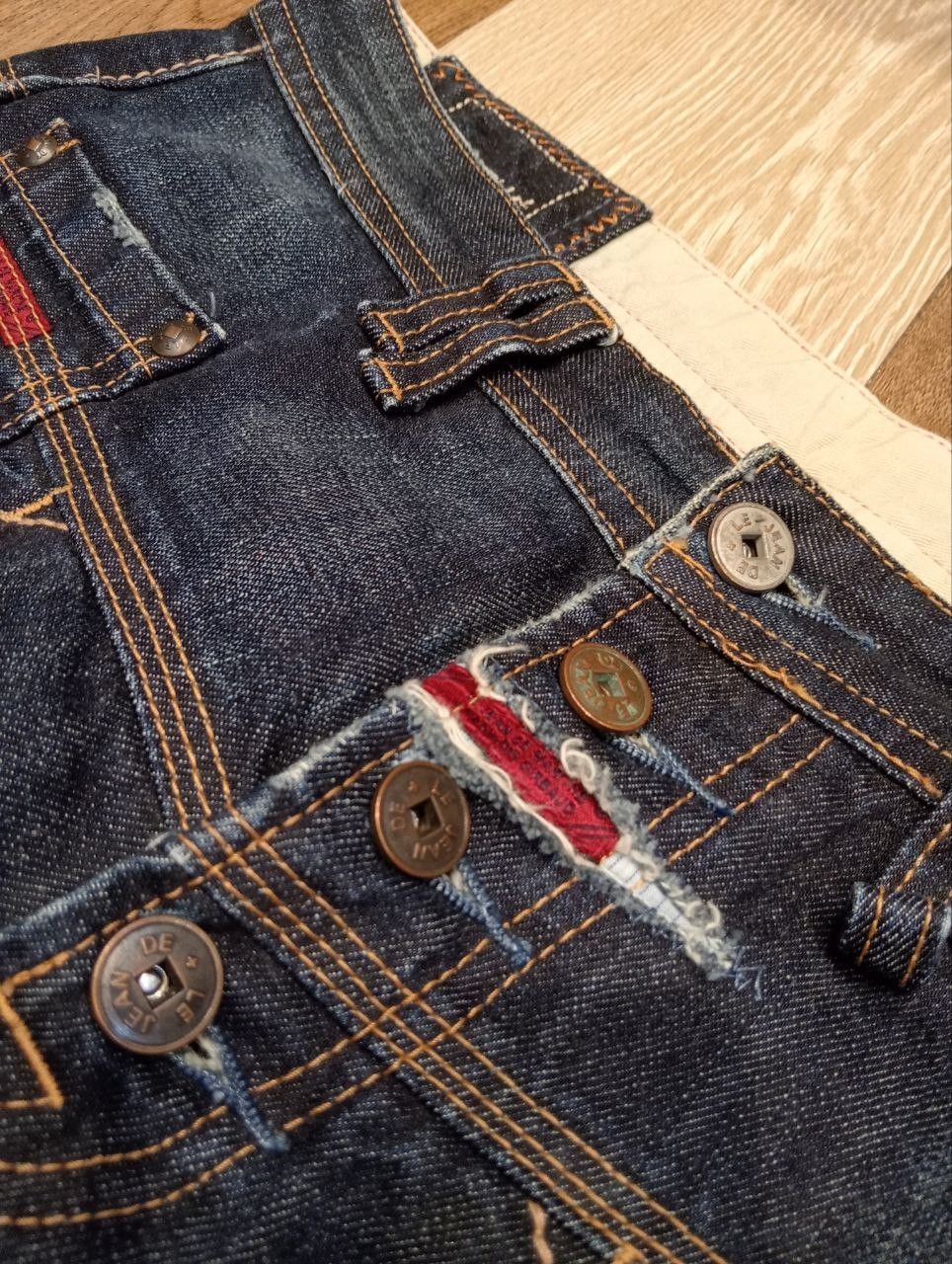 Marithe + Francois Girbaud MARITHE FRANCOIS GIRBAUD JEANS MULTI-BUTTON BLUE DENIM Size US 31 - 7 Thumbnail