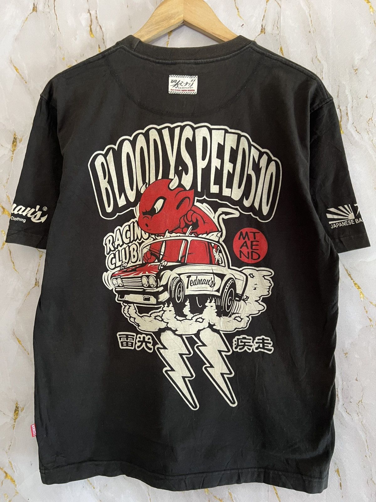 Japanese Brand Tedman Japan T-Shirt – Lucky Red Devil Graphic Streetwear Size US M / EU 48-50 / 2 - 2 Thumbnail