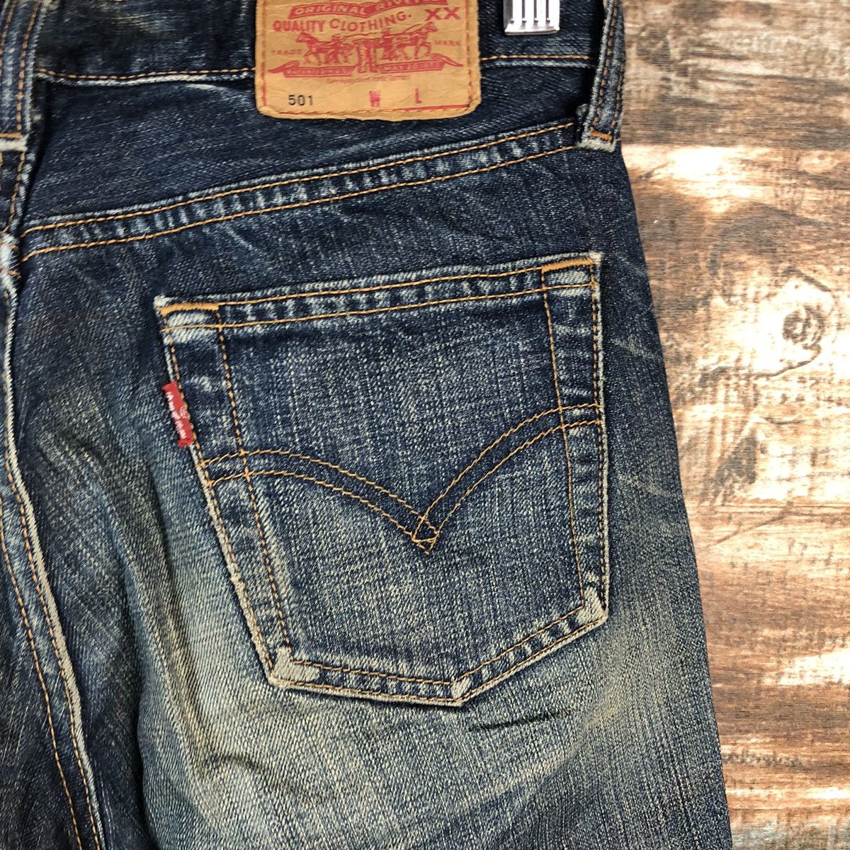 Levi's 501 Levis faded vintage Denim Pants #A2156 Size US 27 - 17 Thumbnail
