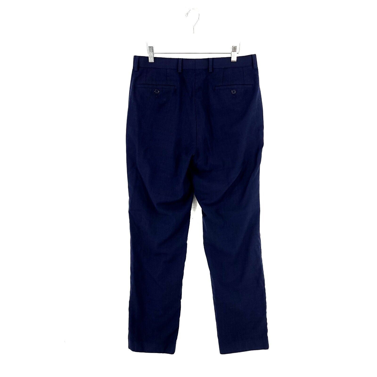 Lauren Ralph Lauren Lauren Ralph Lauren Wool Natural Stretch Blue Check Flat Fro Size 34R - 3 Thumbnail