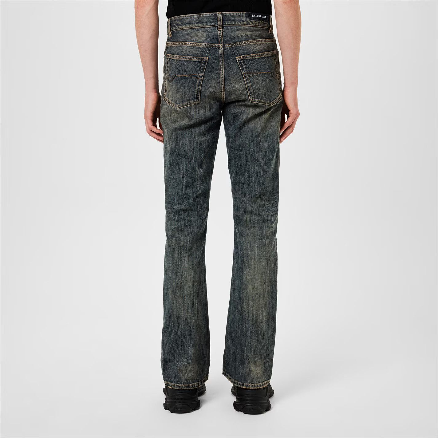 Balenciaga o1g2r1mq0226 Bootcut Jeans In Blue Size US 28 / EU 44 - 4 Thumbnail