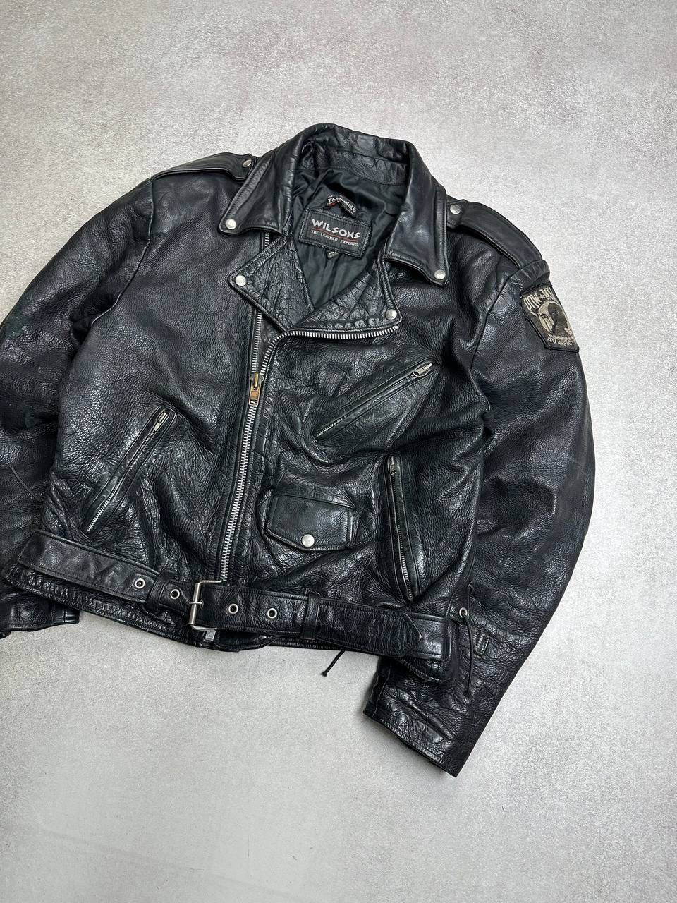 Genuine Leather Vintage Wilsons Leather Genuine Moto Harley Jacket L Size US L / EU 52-54 / 3 - 2 Thumbnail