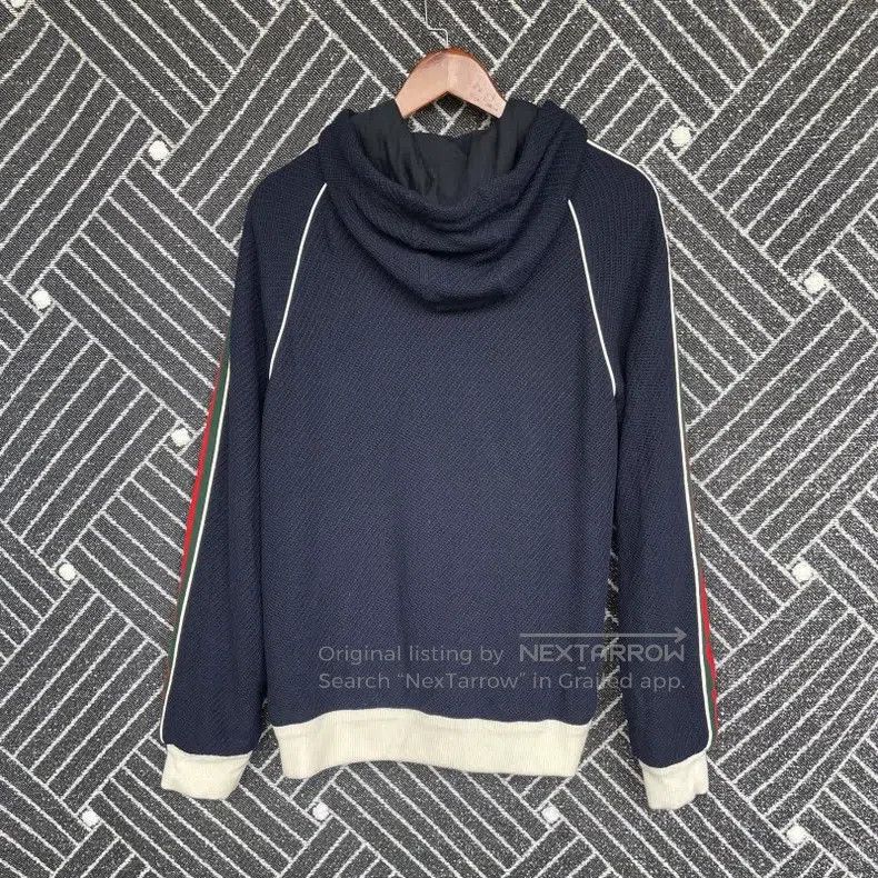 Gucci Gucci SS22 Striped Logo Embroidered Woollen Casual Hooded Size US M / EU 48-50 / 2 - 2 Thumbnail