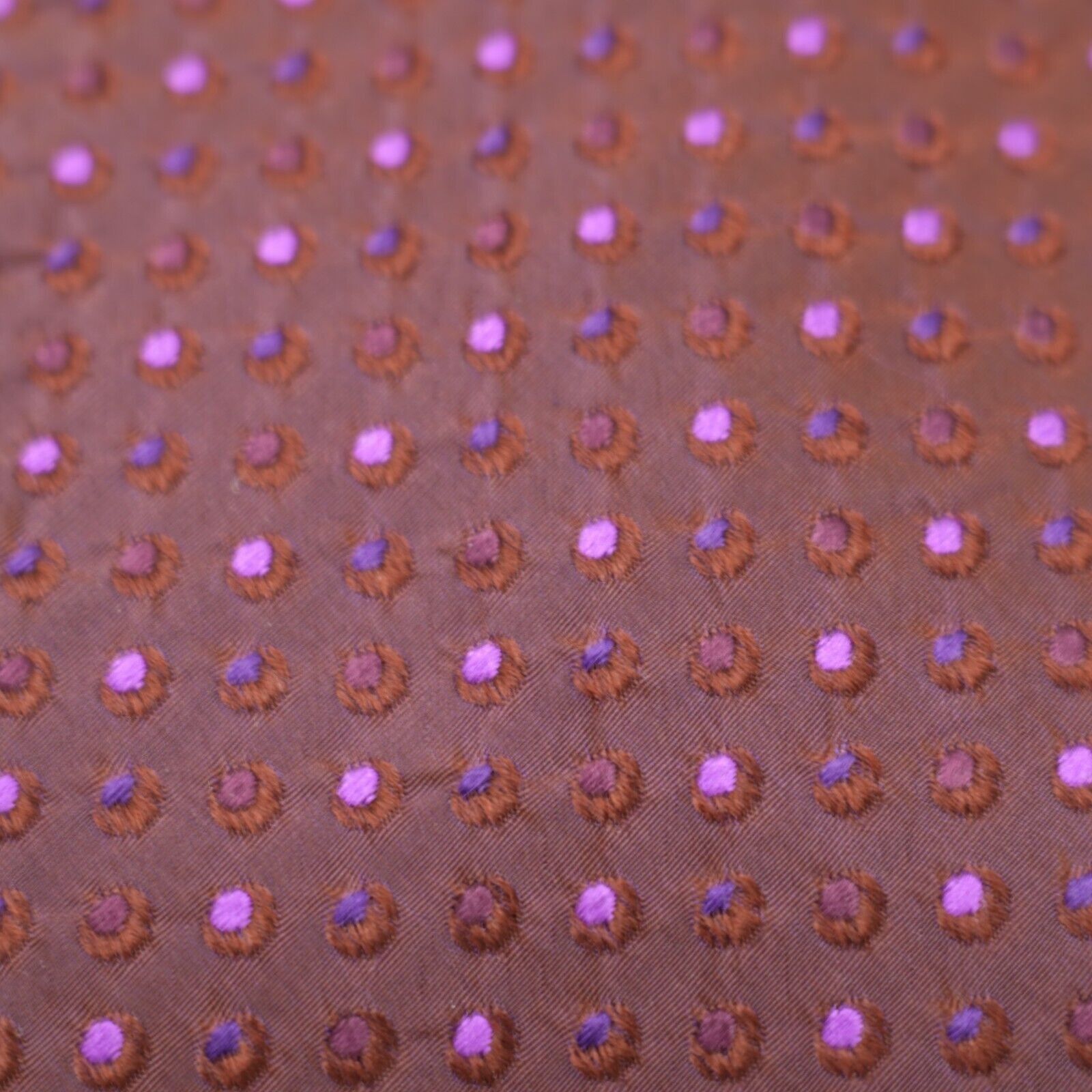 Hugo Boss Boss Hugo Boss Reddish Purple Woven Polka Dot Short Silk Tie Size ONE SIZE - 2 Thumbnail
