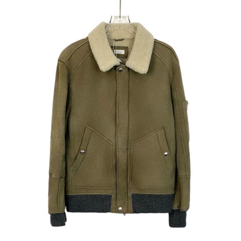 Brunello Cucinelli Brunello Cucinelli Green Shearling Jacket XS Size US XS / EU 42 / 0 - 1 Thumbnail