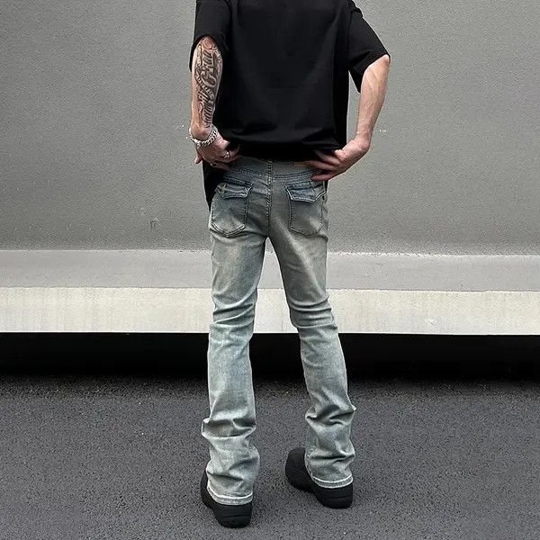 Japanese Brand Skinny Jeans Plain Vintage Flared Trousers Y2k Pockets y2k Size US 30 / EU 46 - 4 Thumbnail