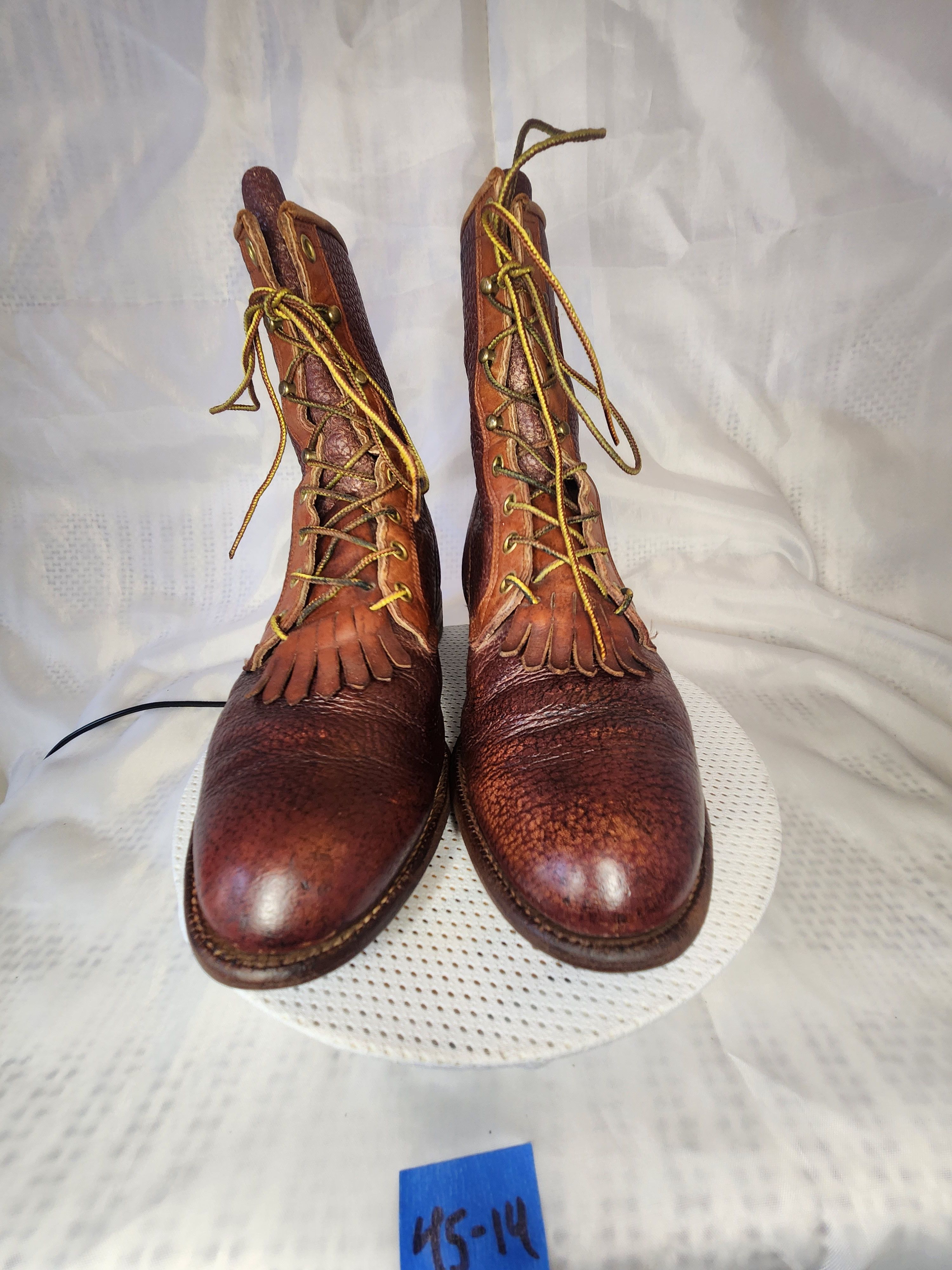 Justin Boots RARE LC539 PACKER LACES GRANNY Size US 8 / IT 38 - 3 Thumbnail