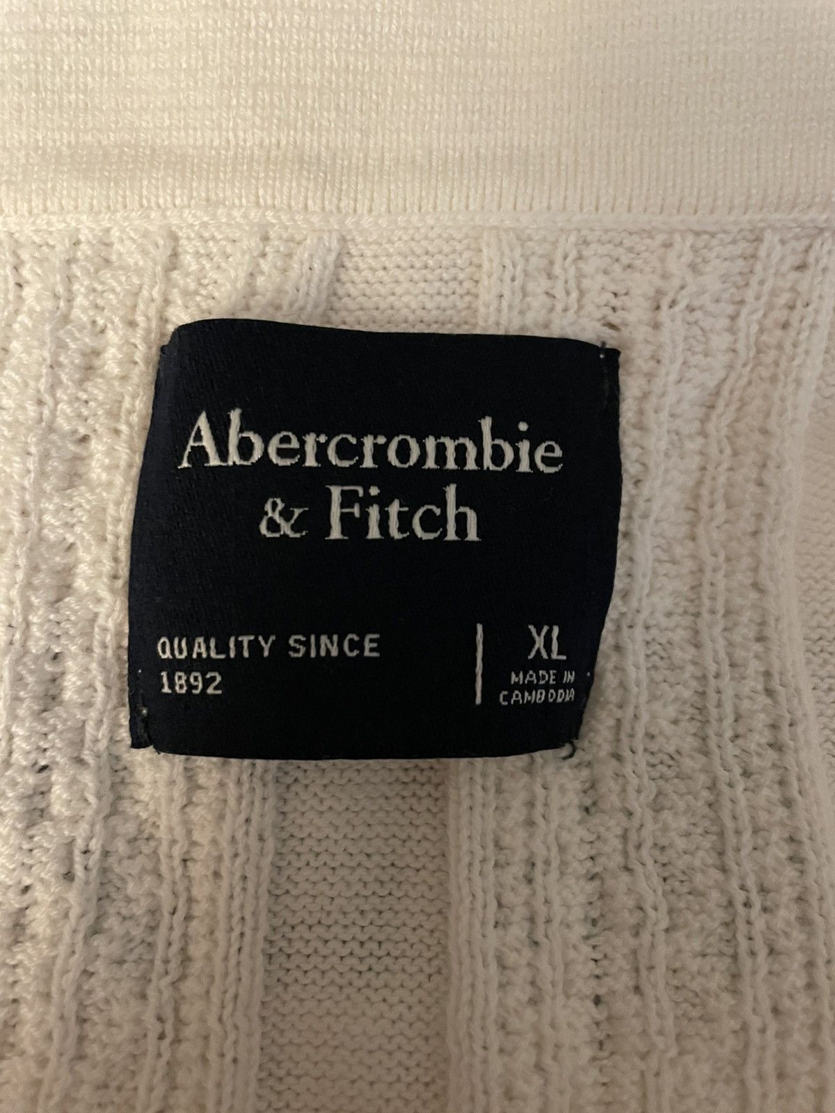 Abercrombie & Fitch Cable stitch Johnny collar sweater Size US XL / EU 56 / 4 - 3 Thumbnail