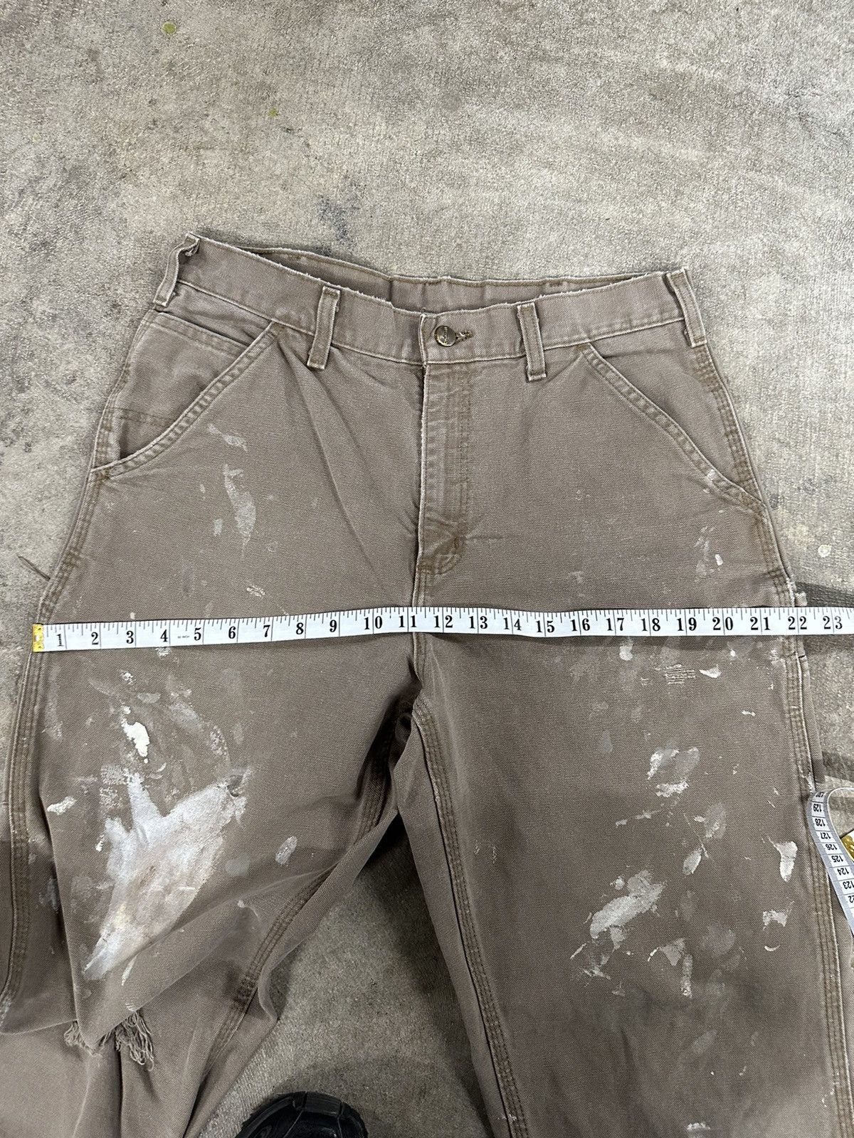 Carhartt × Vintage Crazy Y2K Brown Carhartt Dungaree Workwear Pants 32x32 Size US 32 / EU 48 - 13 Thumbnail