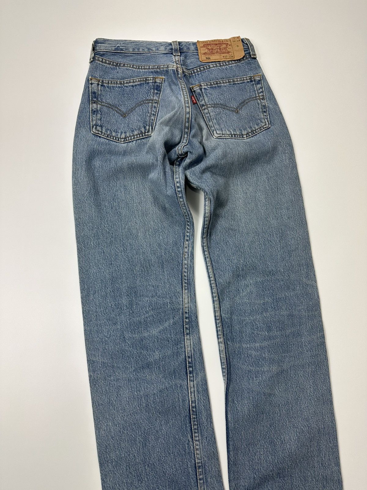 Levi's Vintage 501 Light Blue Jeans W27 L34 Made In Spain Size US 27 - 10 Thumbnail