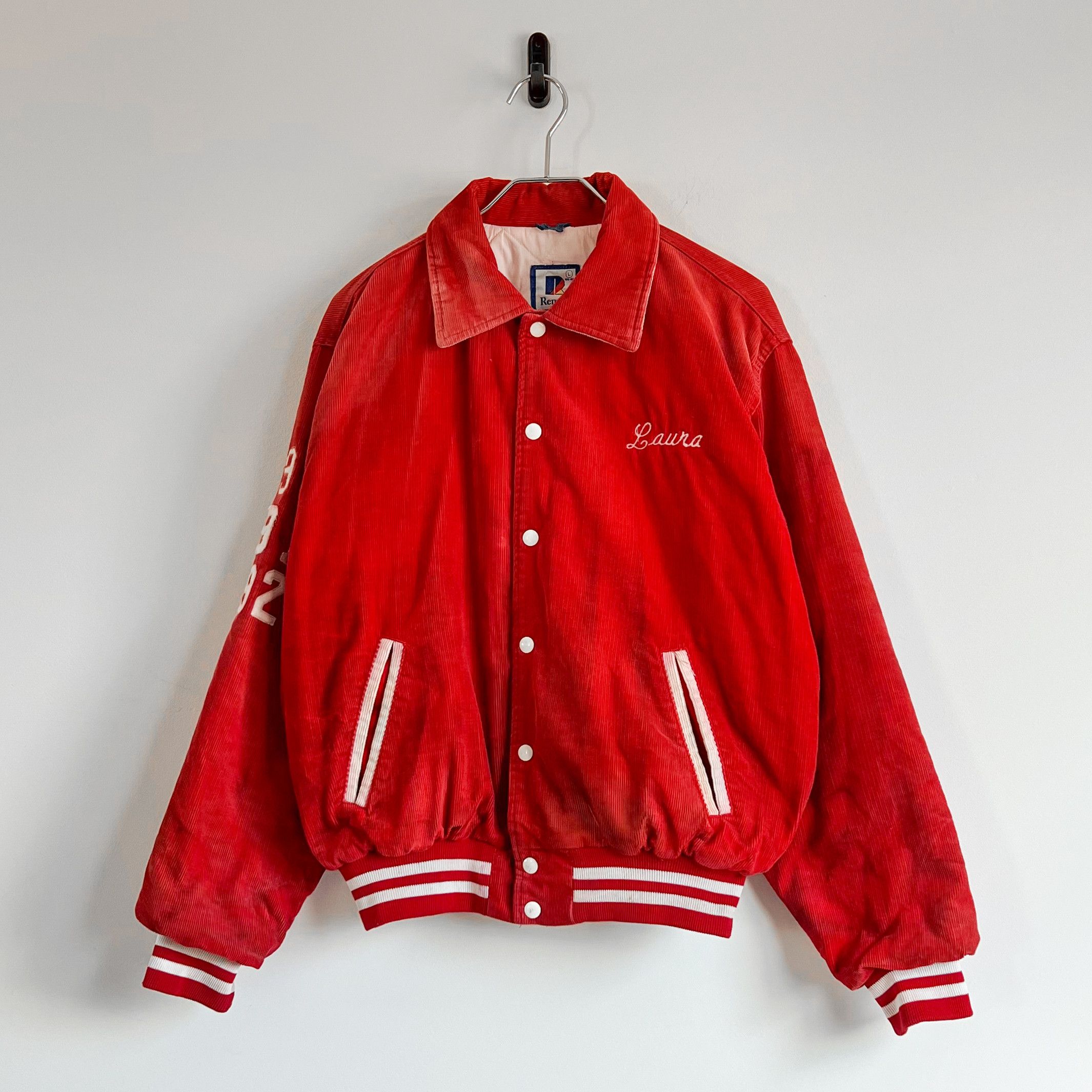 Vintage True Vintage Corduroy Faded Distressed Letterman Jacket USA Size US L / EU 52-54 / 3 - 4 Thumbnail