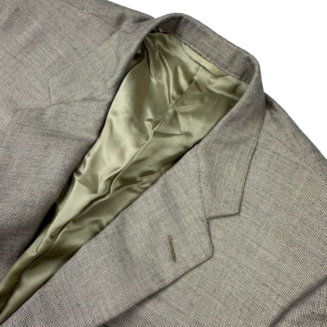 Vintage Hickey Freeman Blazer Men 44S Cashmere Gray/Brown 2-Button Notch Lapel Dry Clean Only Formal Business Jacket Size 44R - 2 Thumbnail